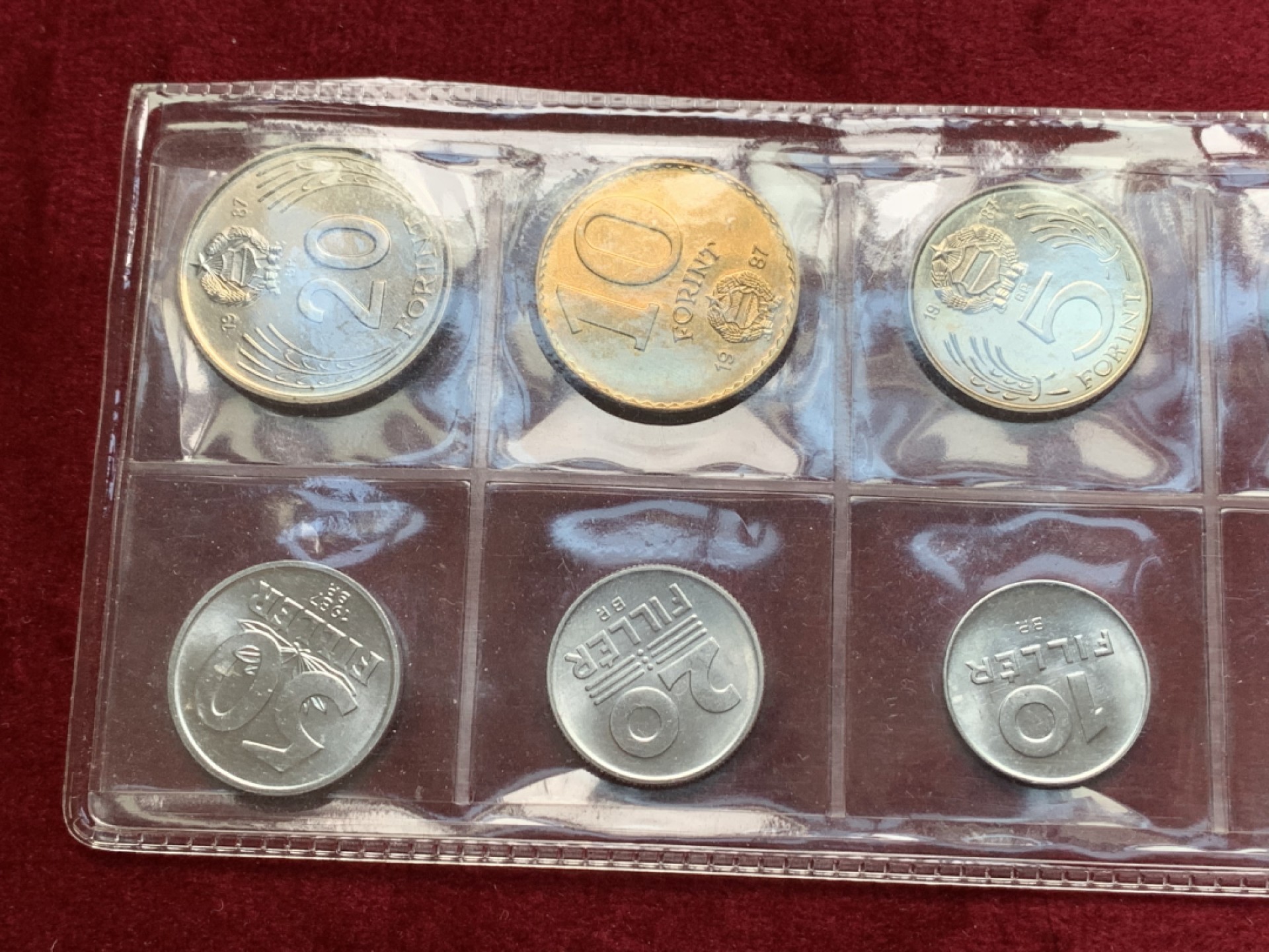 《竞宝斋》第135场-周日，周一连拍 (全场包邮) 匈牙利1987年清年份10枚普制套币