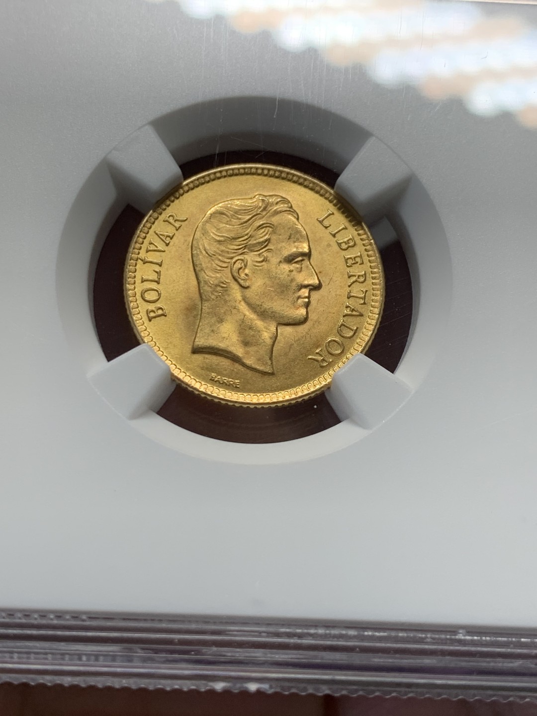 《竞宝斋》第135场-周日，周一连拍 (全场包邮) NGC-MS65 委内瑞拉1930年 10玻利瓦尔金币 这个分数可以秒杀一切了