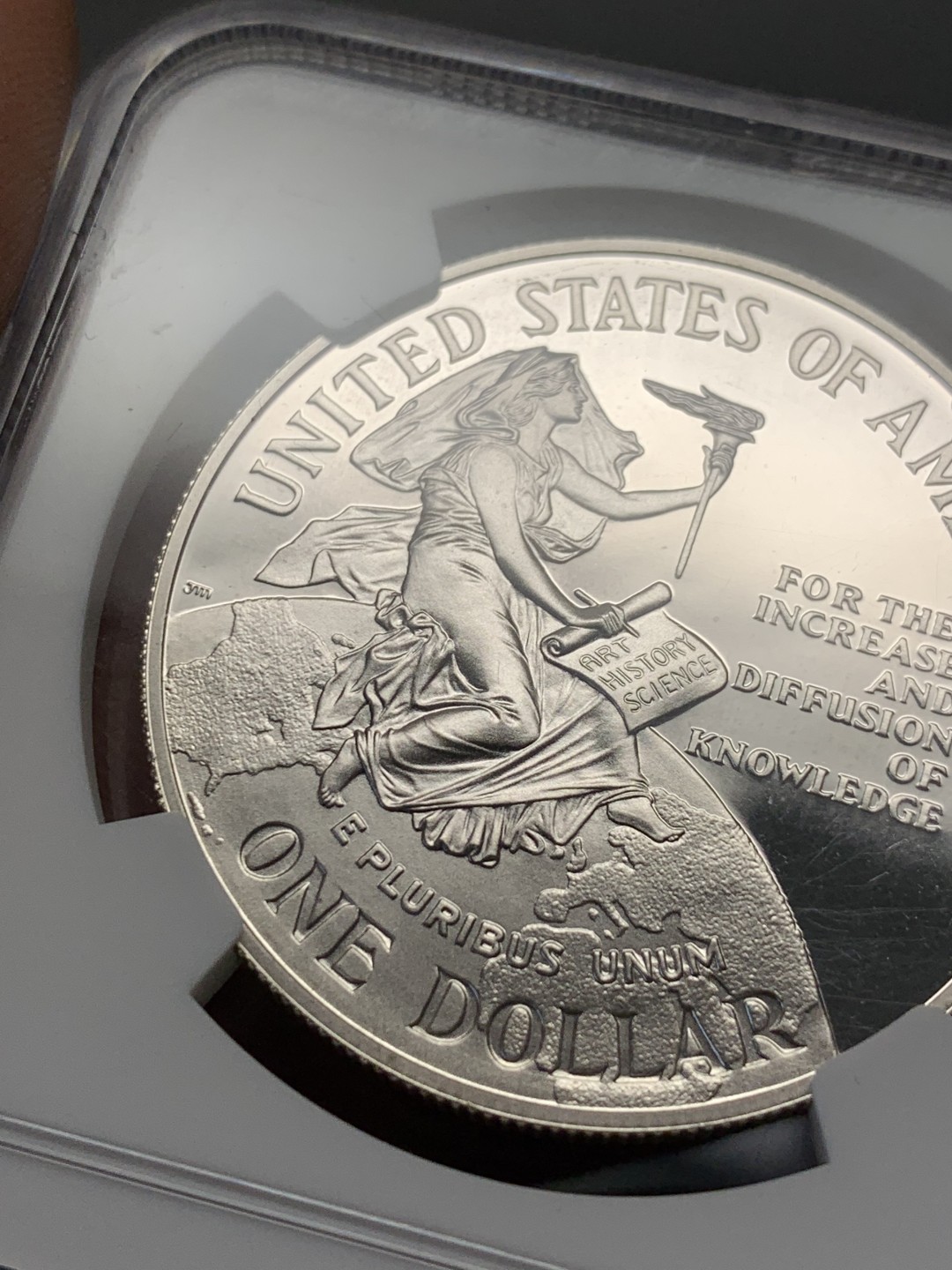 《竞宝斋》第135场-周日，周一连拍 (全场包邮) NGC-PF69 UC 美国 1996年 史密森150周年纪念 精制大银币 900银 26.73克 高分好状态