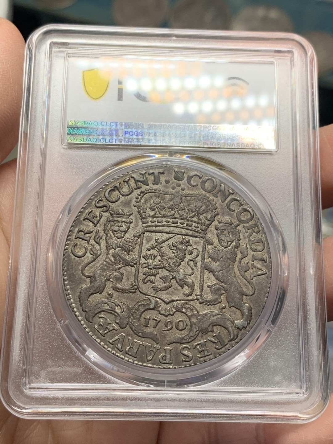 《竞宝斋》第135场-周日，周一连拍 (全场包邮) PCGS-AU55 1790年荷兰乌特勒支省大马剑 包浆均匀，工艺精湛 不可多得