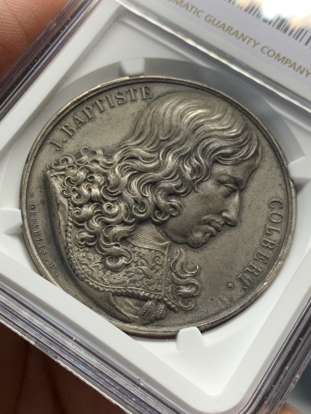 《竞宝斋》第135场-周日，周一连拍 (全场包邮) NGC MS64 法国 1900 佩隆商业区高浮雕 银章细致卷发