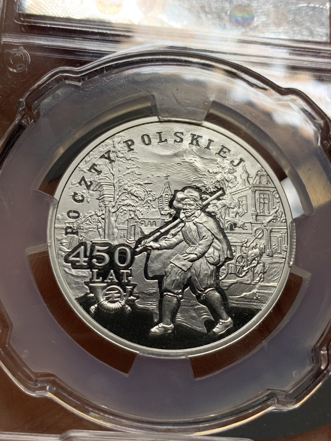 《竞宝斋》第135场-周日，周一连拍 (全场包邮) 信泰PF70UC 波兰2008年 10兹 幻彩银币