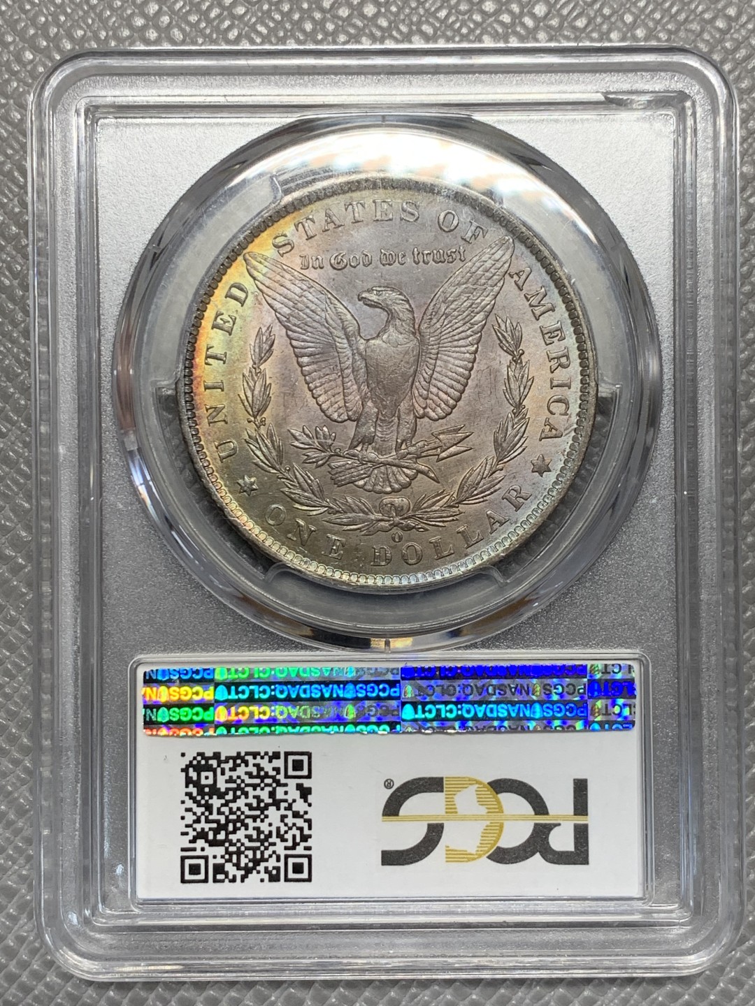 《竞宝斋》第135场-周日，周一连拍 (全场包邮) PCGS-MS64 美国1885年 摩根银币 光度好 蓝绿包浆 非常漂亮