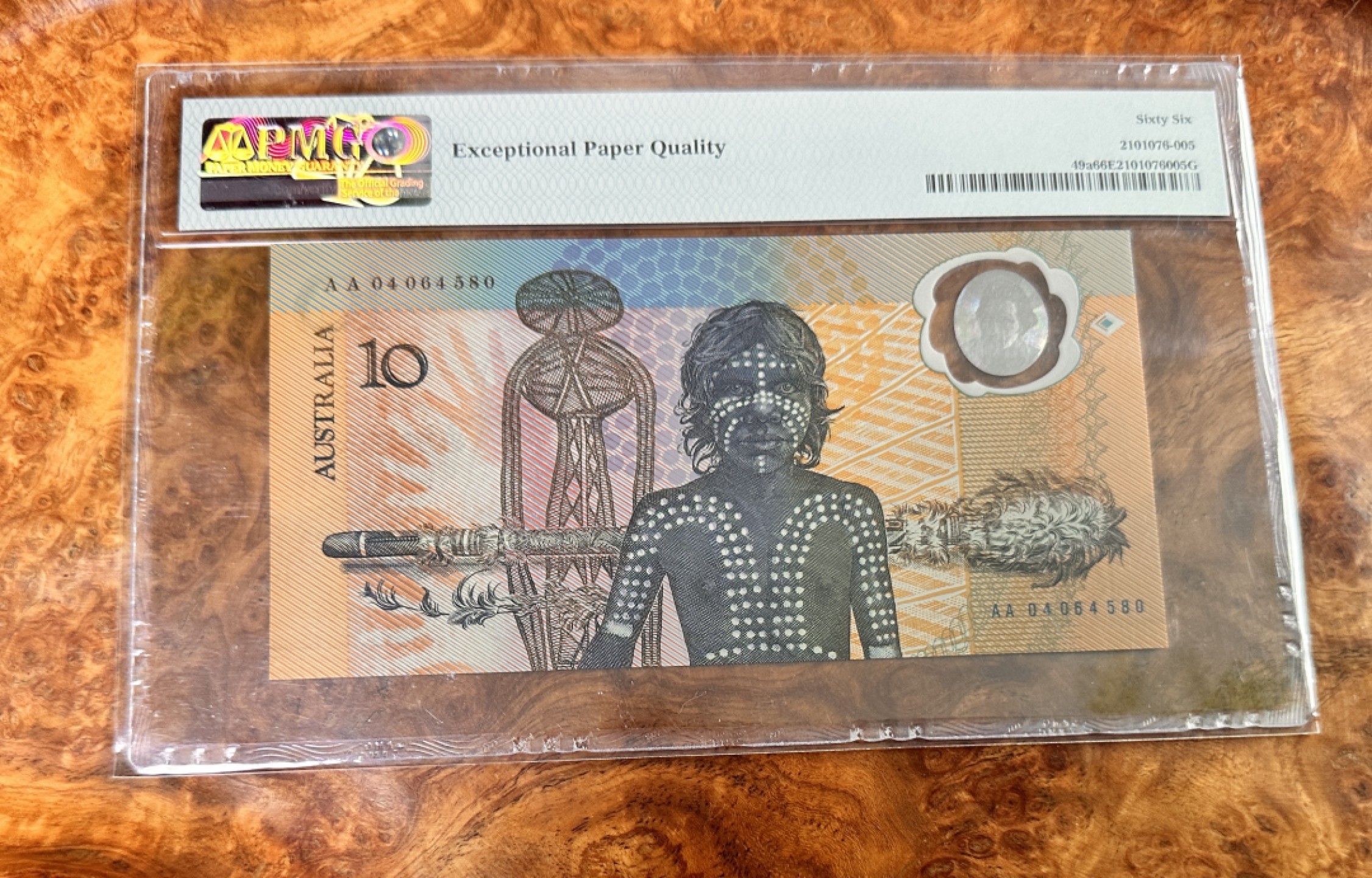 Chase Auction 第17期 - - 外钞、民国钞和人民币混合场！（临时有事，推迟到20号） 1988年澳大利亚10元，纪念钞，第一张塑料钞，PMG66！