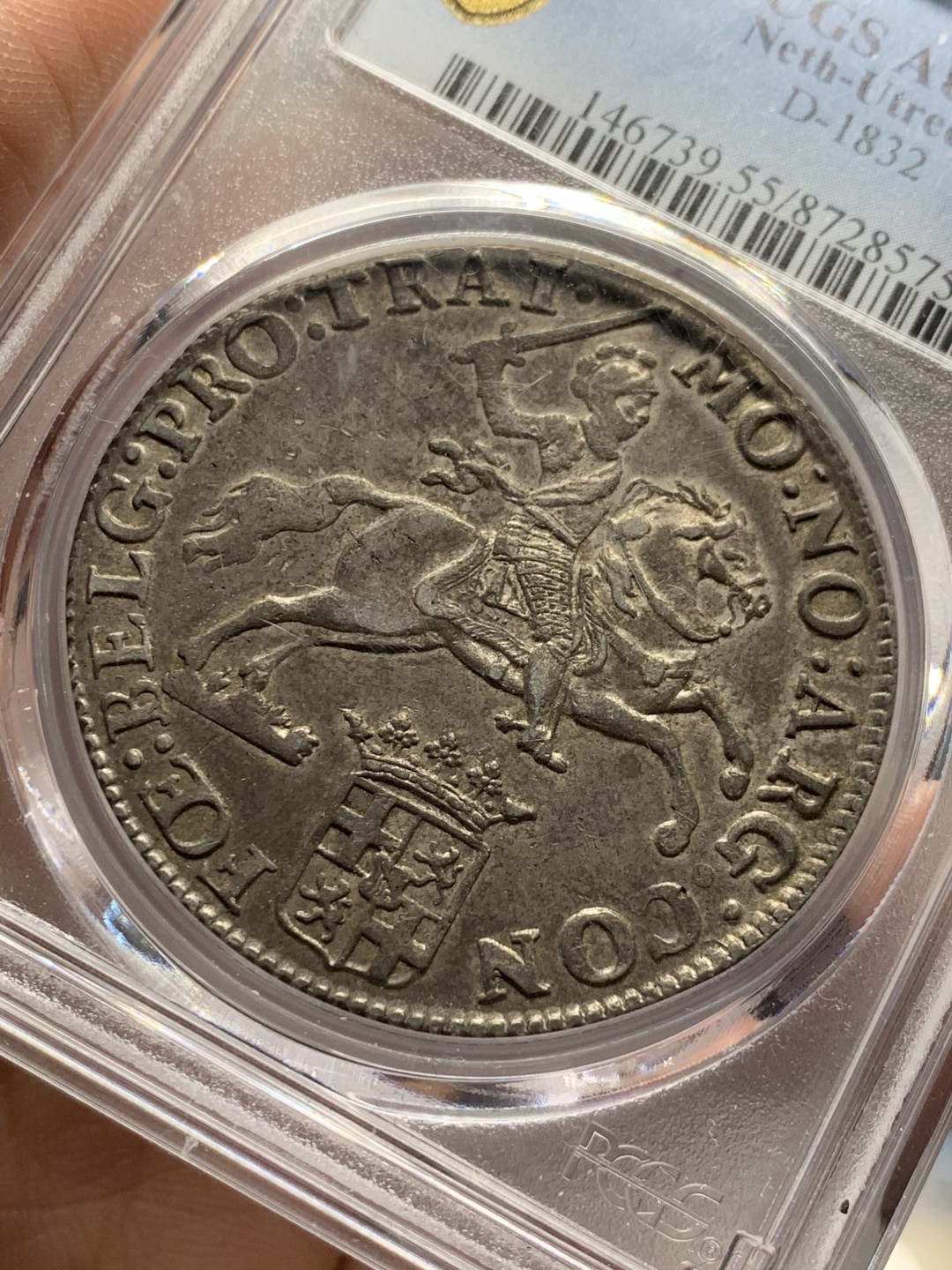 《竞宝斋》第135场-周日，周一连拍 (全场包邮) PCGS-AU55 1790年荷兰乌特勒支省大马剑 包浆均匀，工艺精湛 不可多得