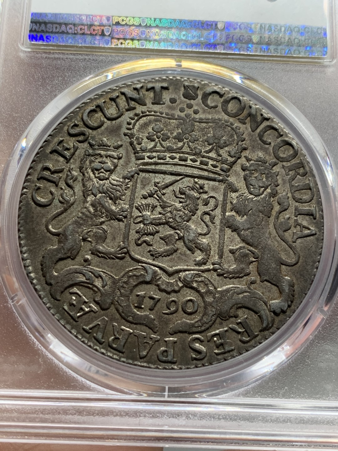 《竞宝斋》第135场-周日，周一连拍 (全场包邮) PCGS-AU55 1790年荷兰乌特勒支省大马剑 包浆均匀，工艺精湛 不可多得