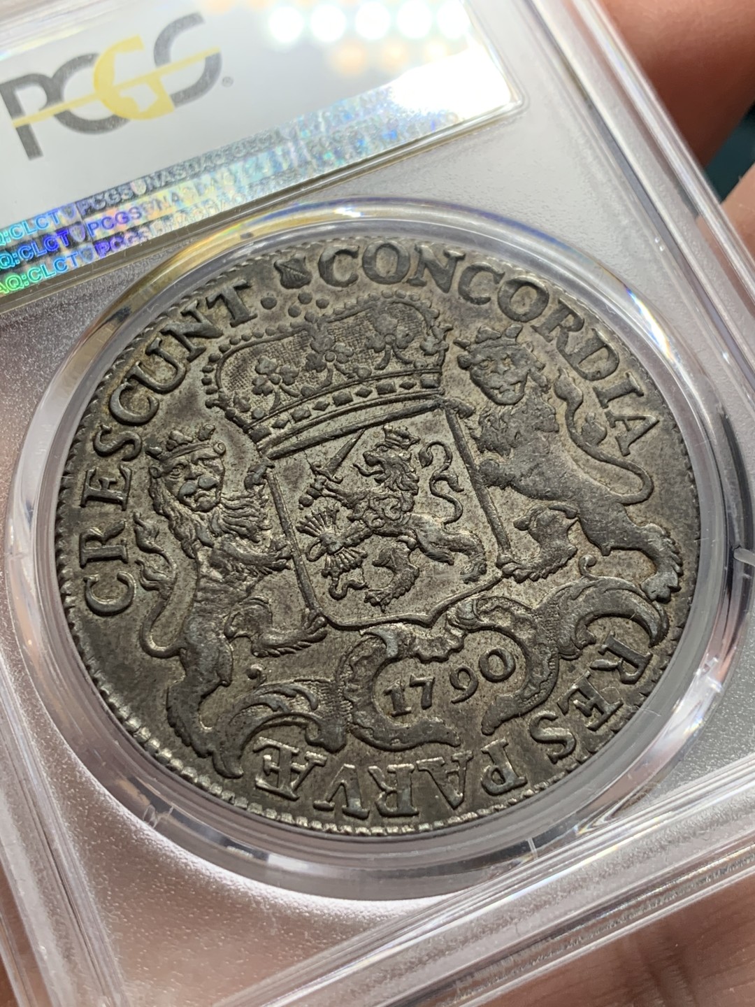 《竞宝斋》第135场-周日，周一连拍 (全场包邮) PCGS-AU55 1790年荷兰乌特勒支省大马剑 包浆均匀，工艺精湛 不可多得