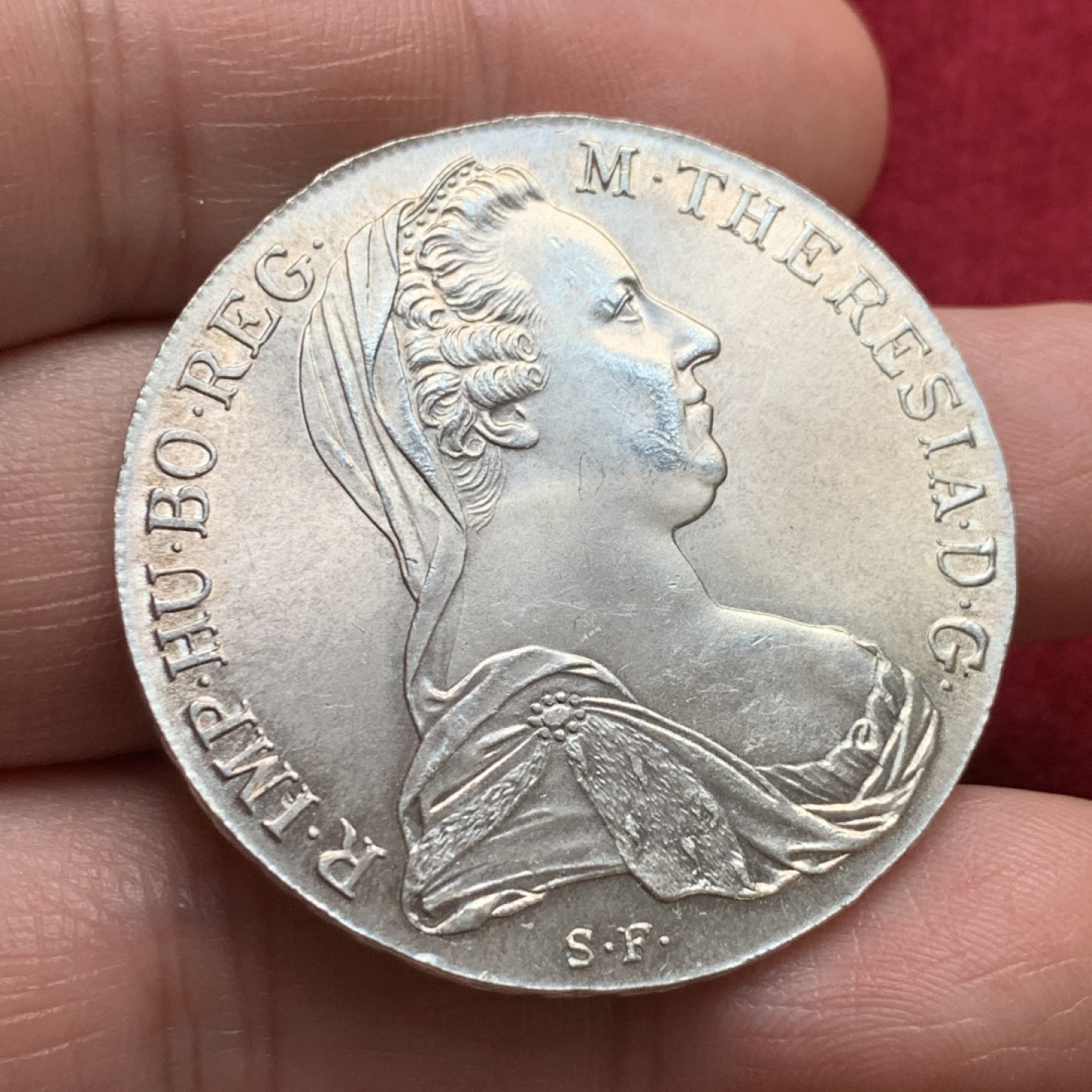 《竞宝斋》第135场-周日，周一连拍 (全场包邮) 奥匈帝国 1780 后铸版 大奶妈银币 带转光