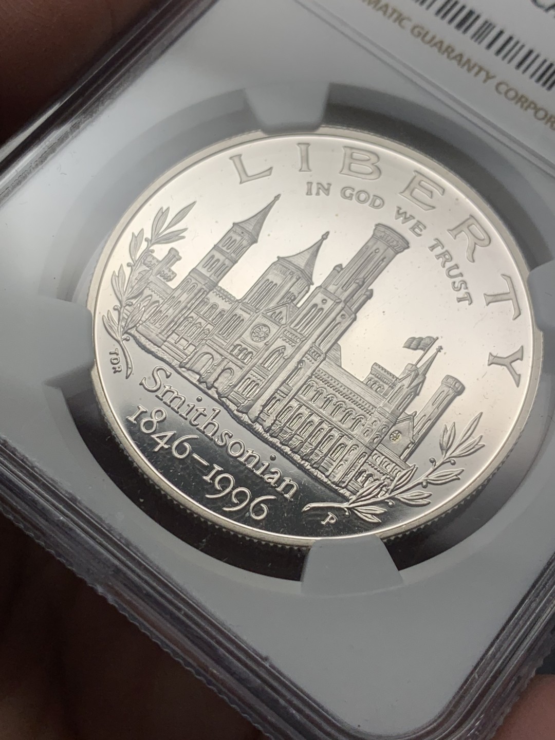 《竞宝斋》第135场-周日，周一连拍 (全场包邮) NGC-PF69 UC 美国 1996年 史密森150周年纪念 精制大银币 900银 26.73克 高分好状态