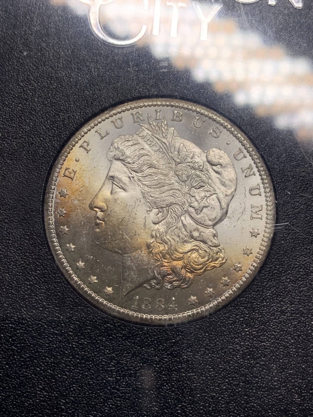 《竞宝斋》第135场-周日，周一连拍 (全场包邮) PCGS-MS64 美国 1884年 一美元 摩根币 少见卡森厂+PCGSxGSA大盒+彩浆 摩根党一步到位