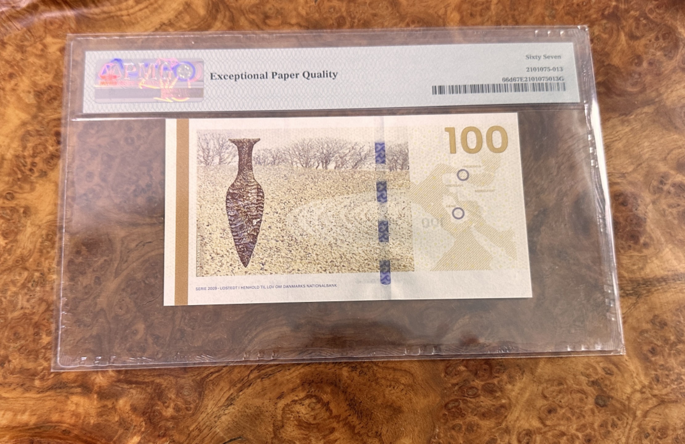 Chase Auction 第17期 - - 外钞、民国钞和人民币混合场！（临时有事，推迟到20号） 2015年丹麦100克朗，PMG67！