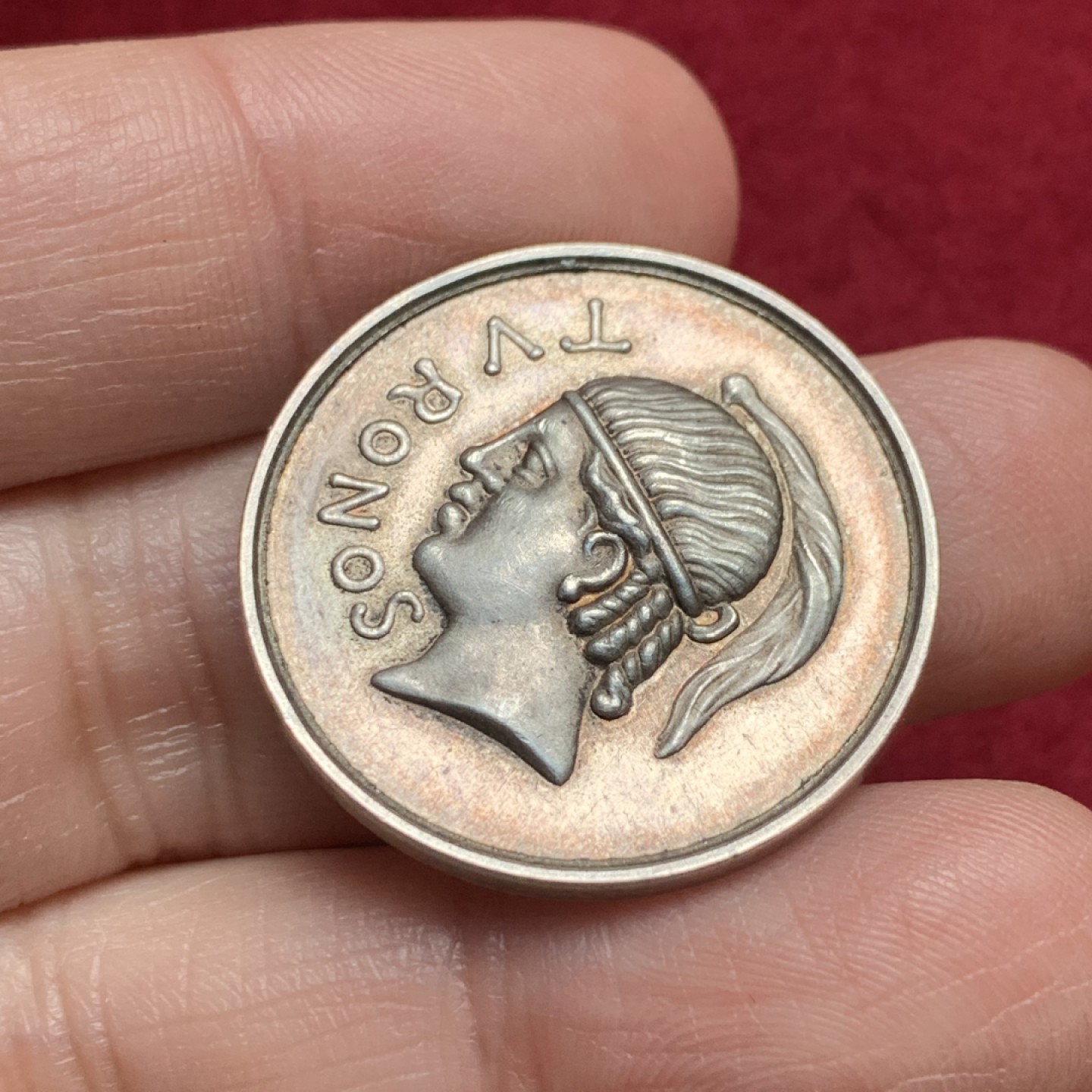 《竞宝斋》第135场-周日，周一连拍 (全场包邮) 法国1841年图林考古协会代用银币，正面阿波罗像，丰饶角边铭，直径29mm，重量10.28g