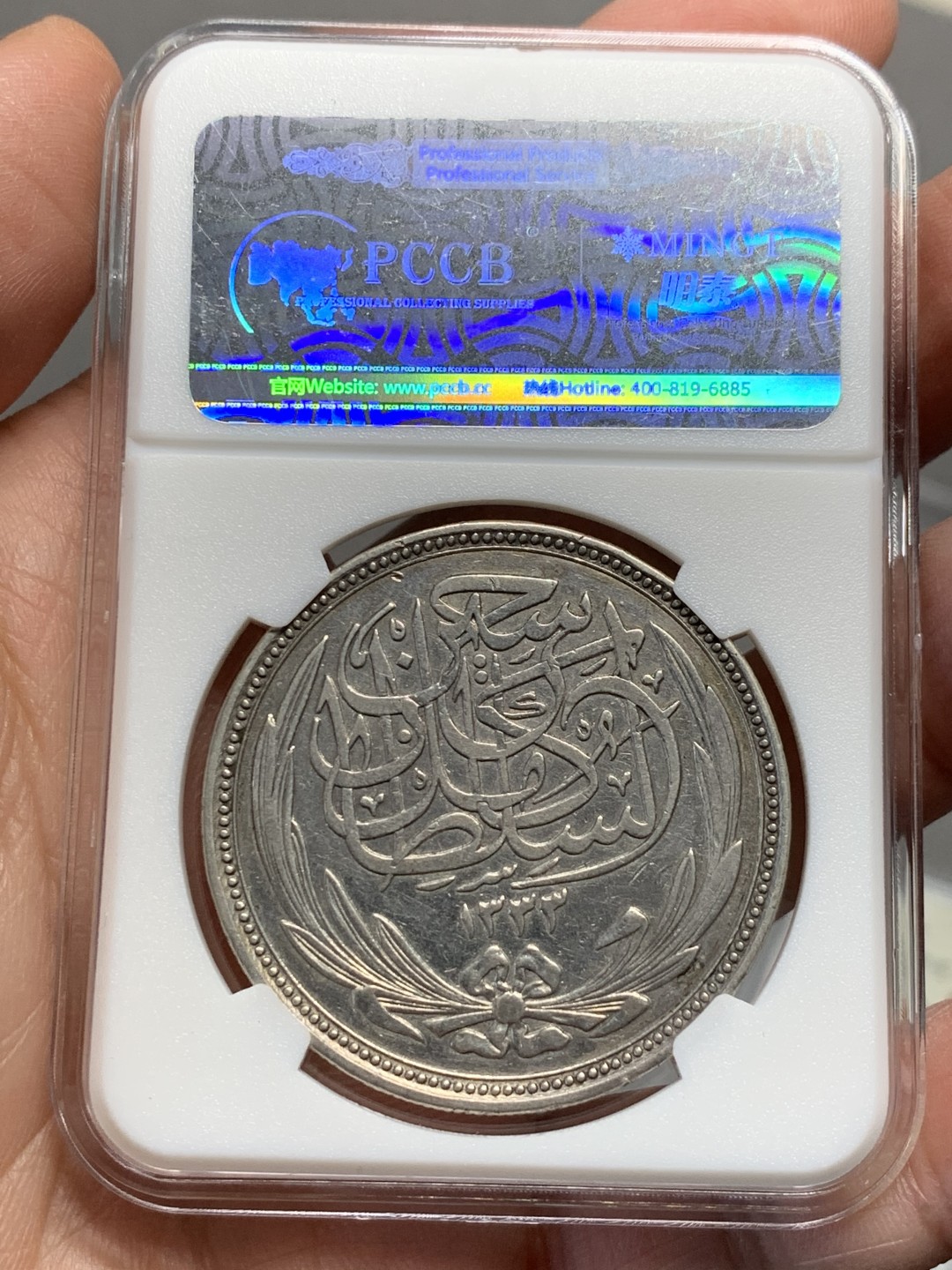 《竞宝斋》第135场-周日，周一连拍 (全场包邮) 埃及英国统制时期，1917年20皮大银币