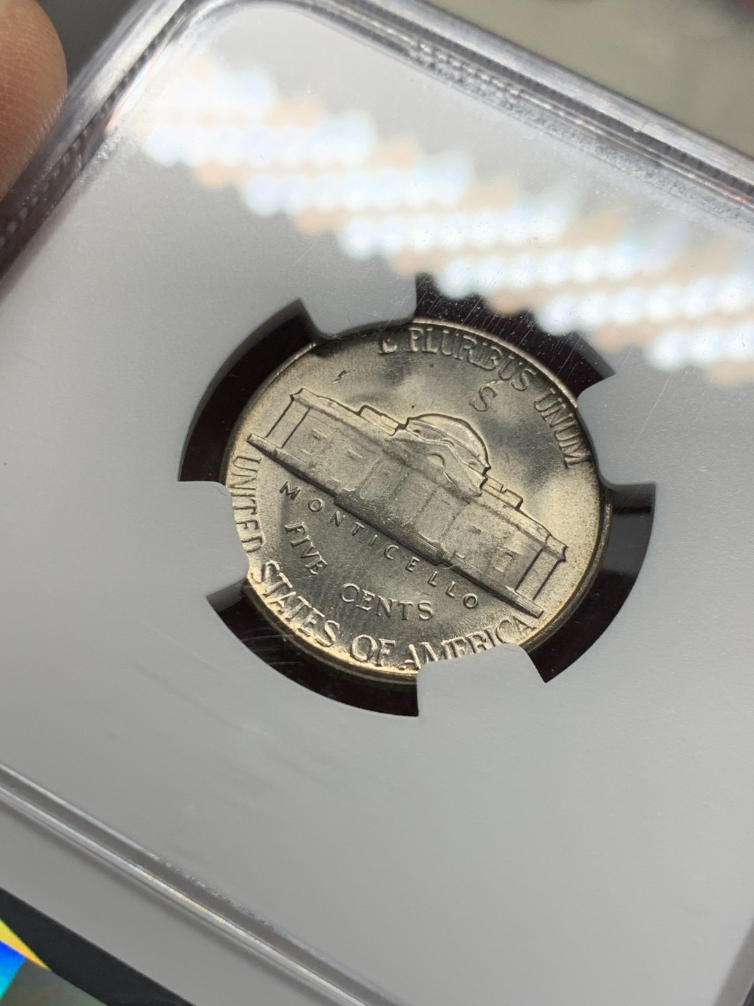 《竞宝斋》第135场-周日，周一连拍 (全场包邮) NGC-MS64 美国 1945年 杰弗逊战时5美分（含银版，仅1942-1945战时版含银）