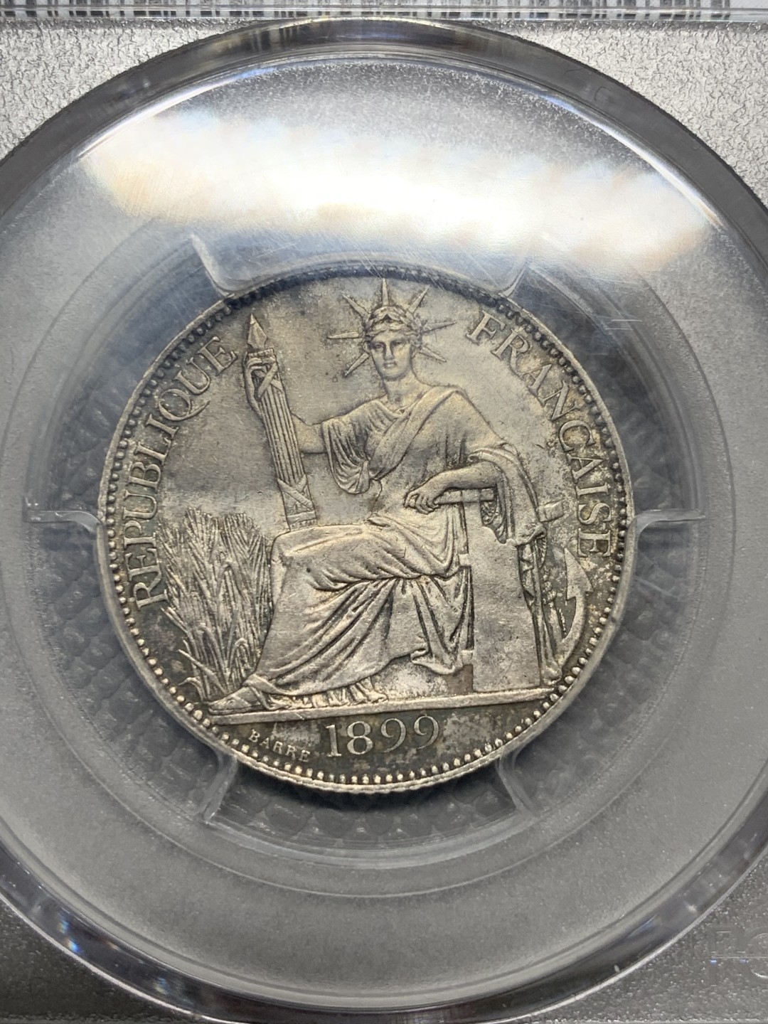 《竞宝斋》第135场-周日，周一连拍 (全场包邮) PCGS-MS63 坐洋1899年 20分 早期年份银币 好品非常稀少