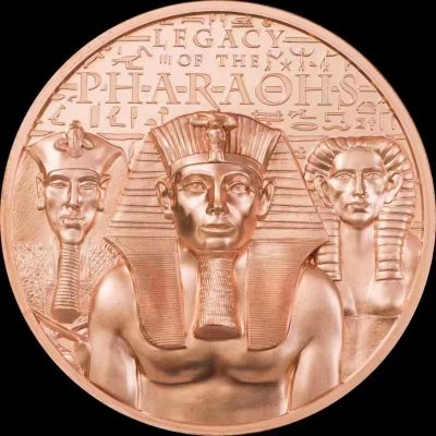 库克2022年法老的遗产双面高浮雕铜币 - 库克2022年法老的遗产双面高浮雕铜币