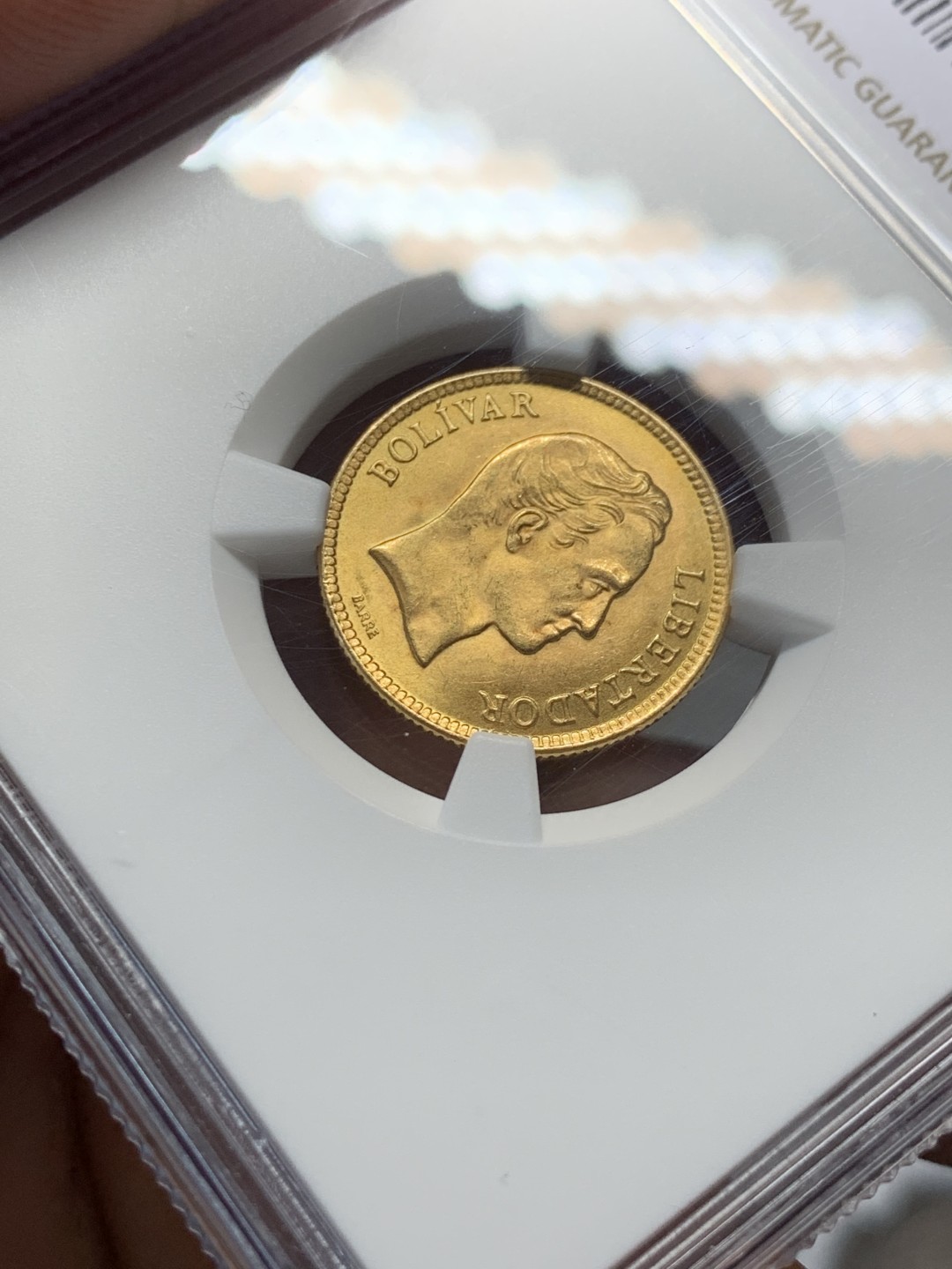 《竞宝斋》第135场-周日，周一连拍 (全场包邮) NGC-MS65 委内瑞拉1930年 10玻利瓦尔金币 这个分数可以秒杀一切了