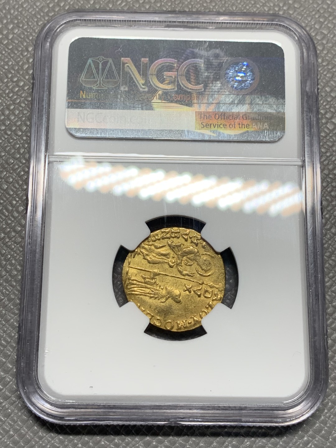 《竞宝斋》第135场-周日，周一连拍 (全场包邮) NGC-AU50 意大利威尼斯1763年 1杜卡特金币 早期的手打金币