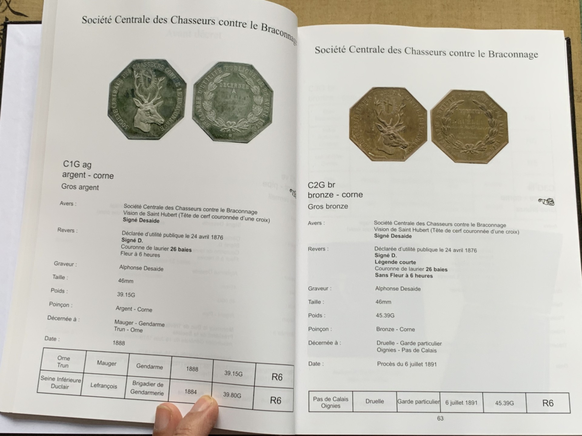 《竞宝斋》第135场-周日，周一连拍 (全场包邮) 《法国狩猎节章牌》法国精装彩页几乎全新300页