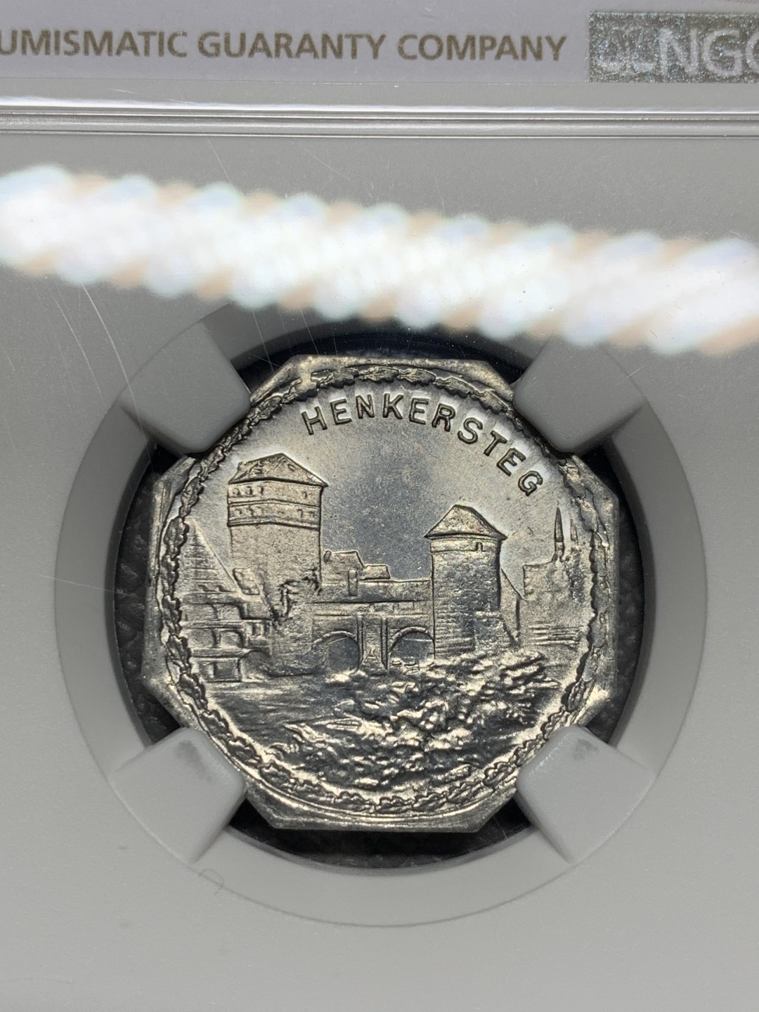 《竞宝斋》第135场-周日，周一连拍 (全场包邮) NGC MS66 德国 纽伦堡 1920年 紧急状态币 20盆尼 车轮光十足