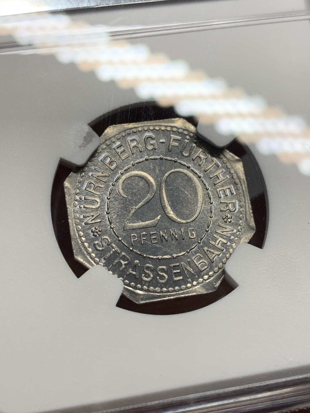 《竞宝斋》第135场-周日，周一连拍 (全场包邮) NGC MS64 德国 纽伦堡 1920年 紧急状态币 20盆尼 景观不错