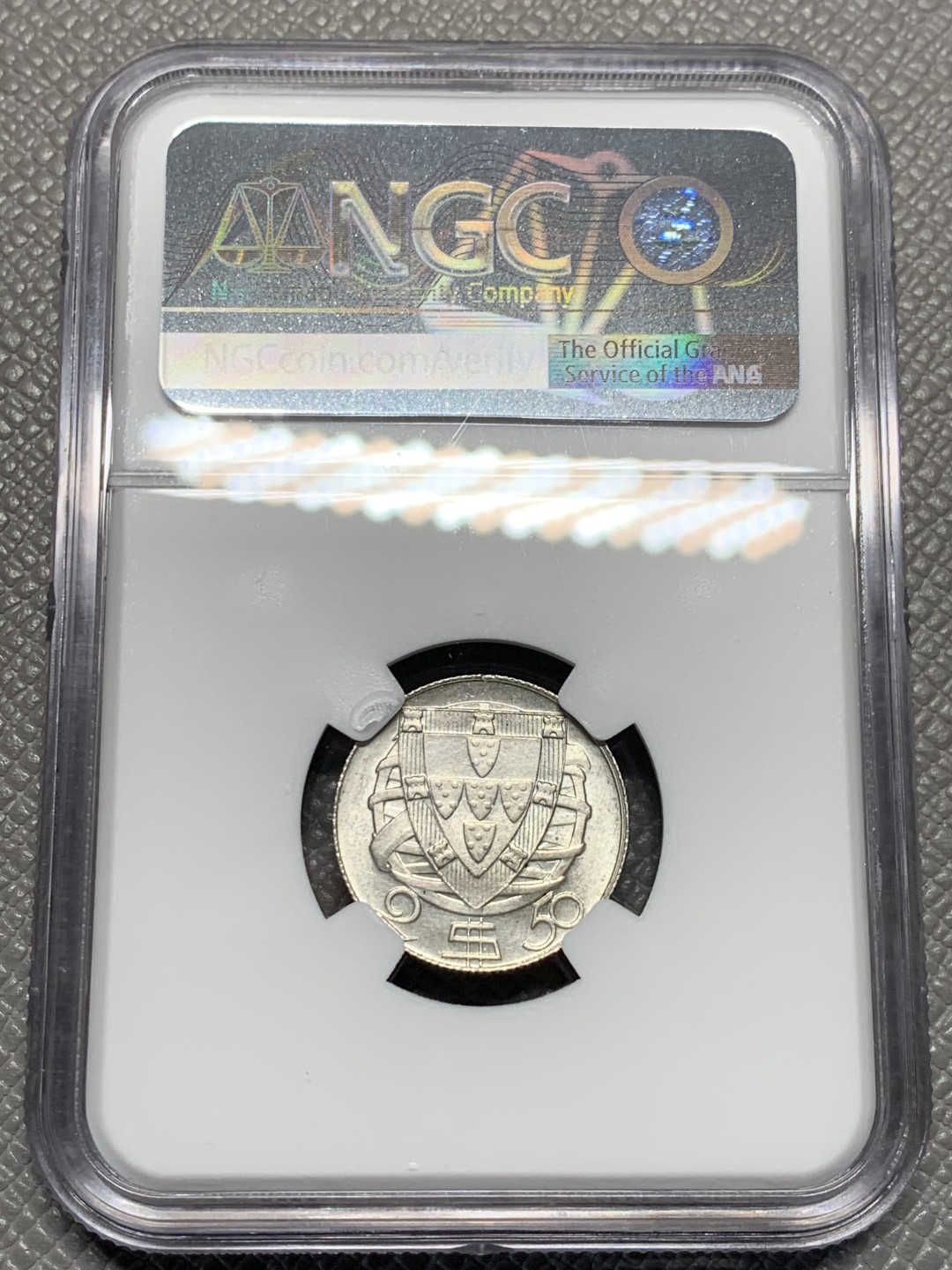 《竞宝斋》第135场-周日，周一连拍 (全场包邮) NGC-MS63 葡萄牙1951年 2.5埃斯库多大帆船银币