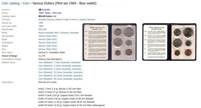 澳大利亚皇家铸币局，1969年至1983年UNC套装共15套，包括1970, 1977年和1982年纪念精制样币套装，共计15套😍千万不要错过 澳大利亚皇家铸币局，1969年至1983年UNC套装共15套，包括1970, 1977年和1982年纪念精制样币套装，共计15套😍千万不要错过