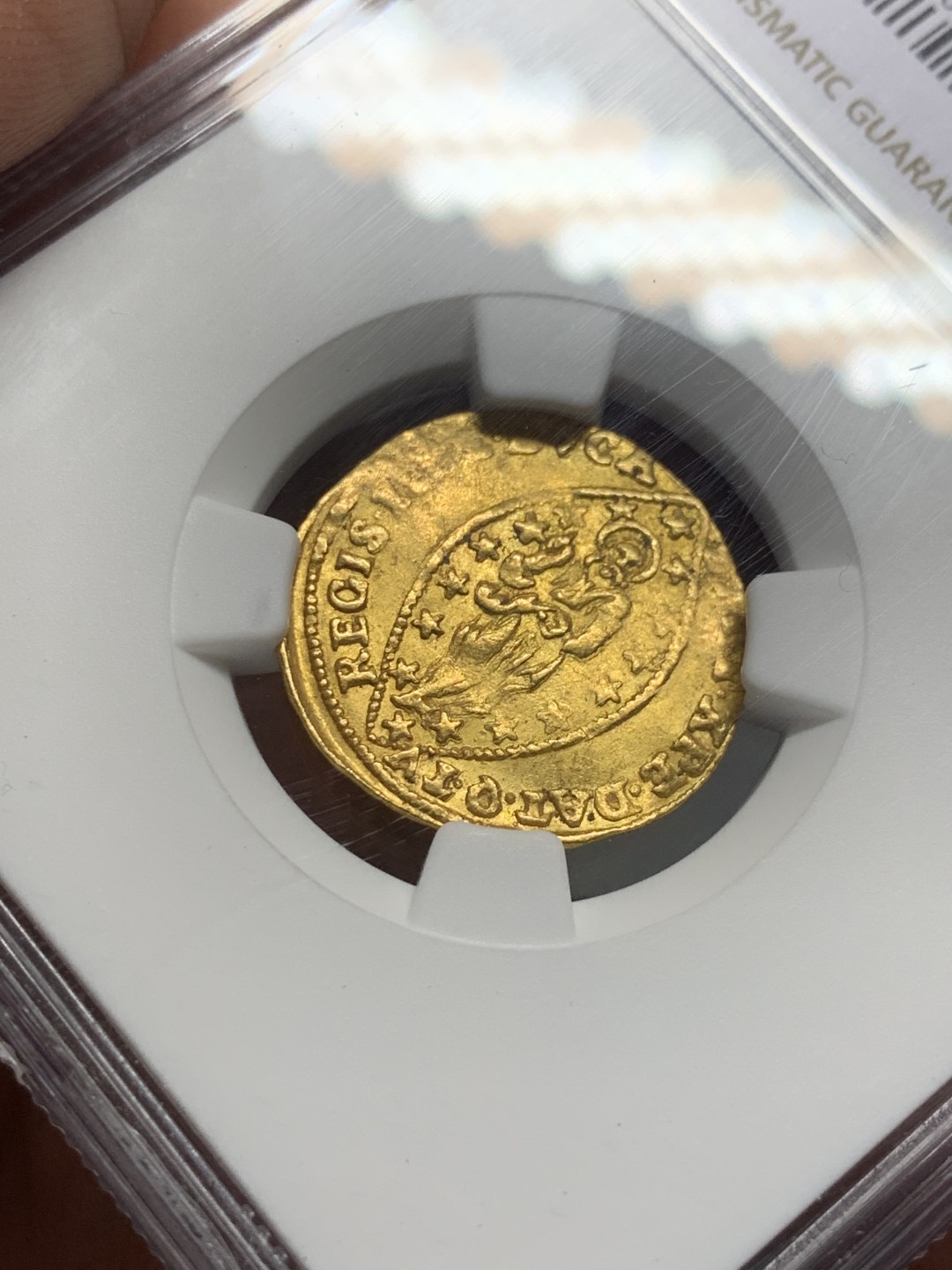 《竞宝斋》第135场-周日，周一连拍 (全场包邮) NGC-AU50 意大利威尼斯1763年 1杜卡特金币 早期的手打金币