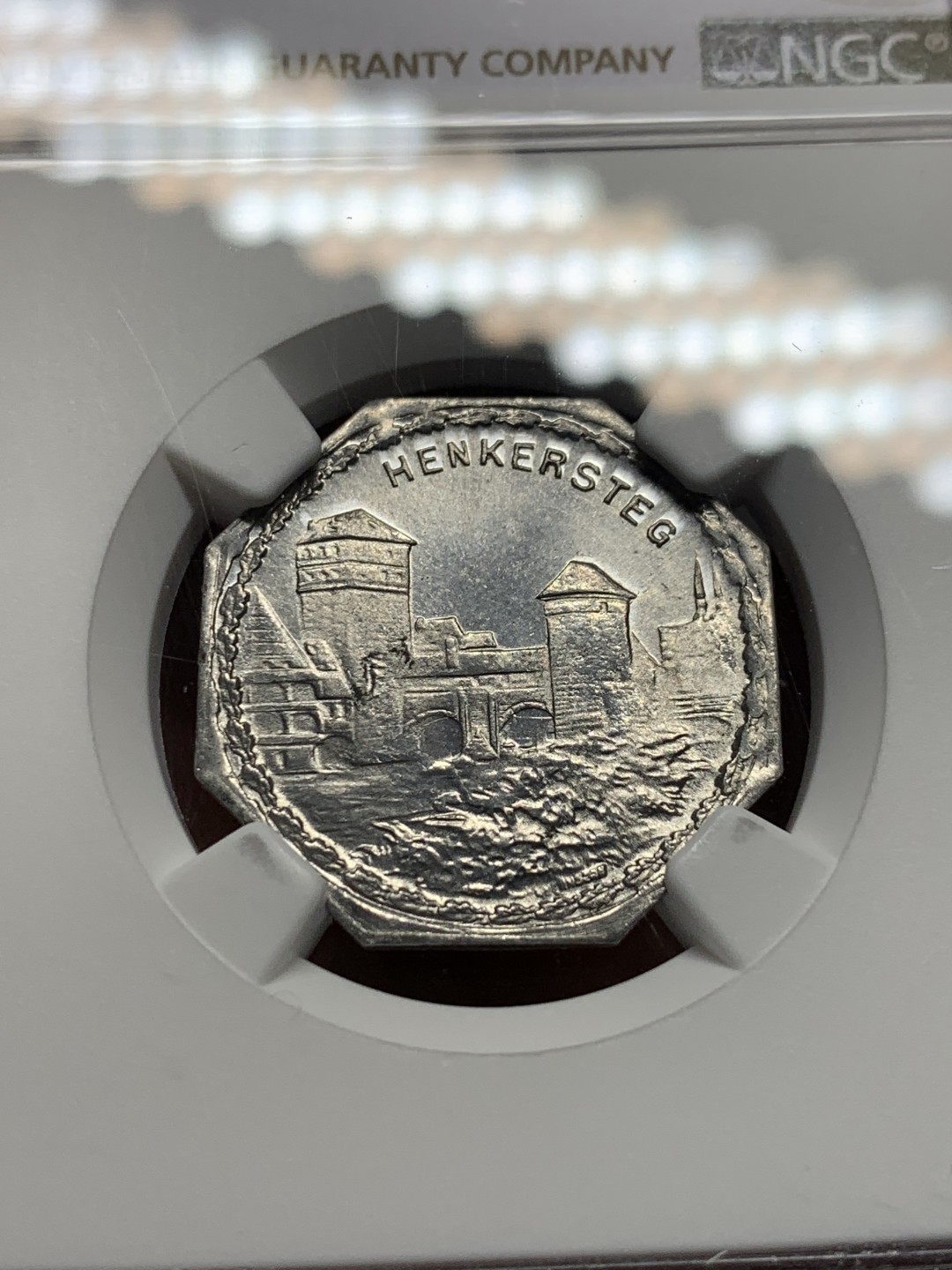 《竞宝斋》第135场-周日，周一连拍 (全场包邮) NGC MS66 德国 纽伦堡 1920年 紧急状态币 20盆尼 车轮光十足