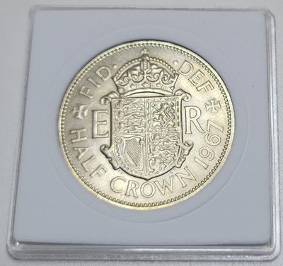 PTCW第3次开拍 英联邦伊丽莎白二世领土硬币及纸钞 - 1967年 半克朗👑不带"BRITT:OMN"