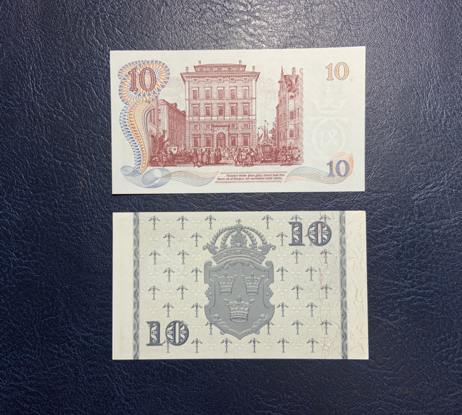 收藏联盟Quantum Auction 第233期拍卖 瑞典1958年和1968年10克朗银行纪念钞 品相UNC 1968年10克朗带有杂质