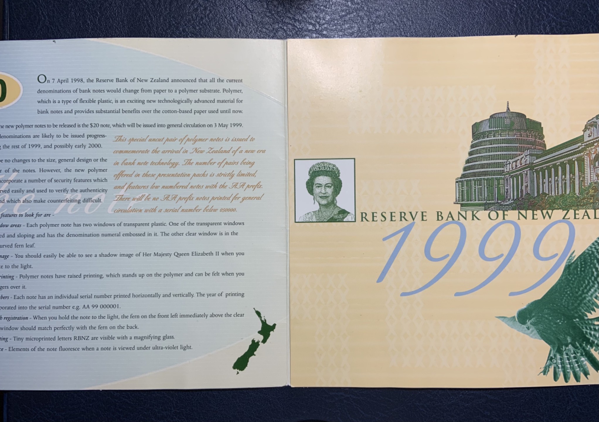 收藏联盟Quantum Auction 第233期拍卖 新西兰1999年20元两连体 品相全新UNC AA冠 附带原册