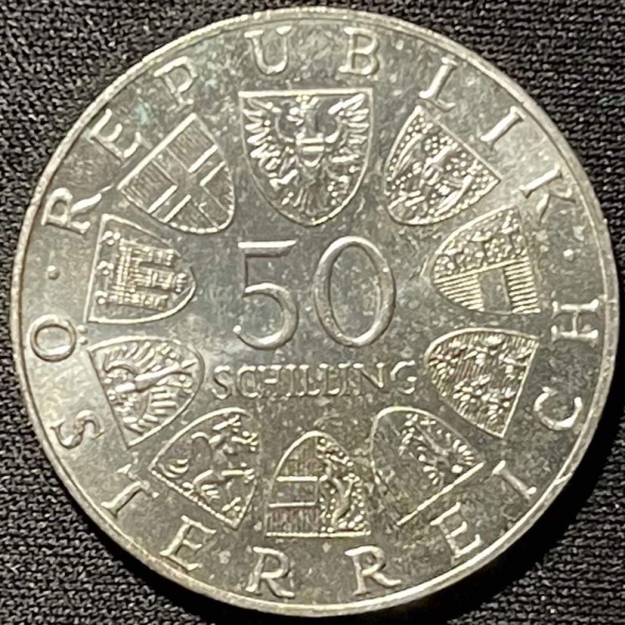 紫瑗钱币——第317期拍卖 奥地利 1974年 维也纳国际花卉展 50先令 20克 0.64银 UNC