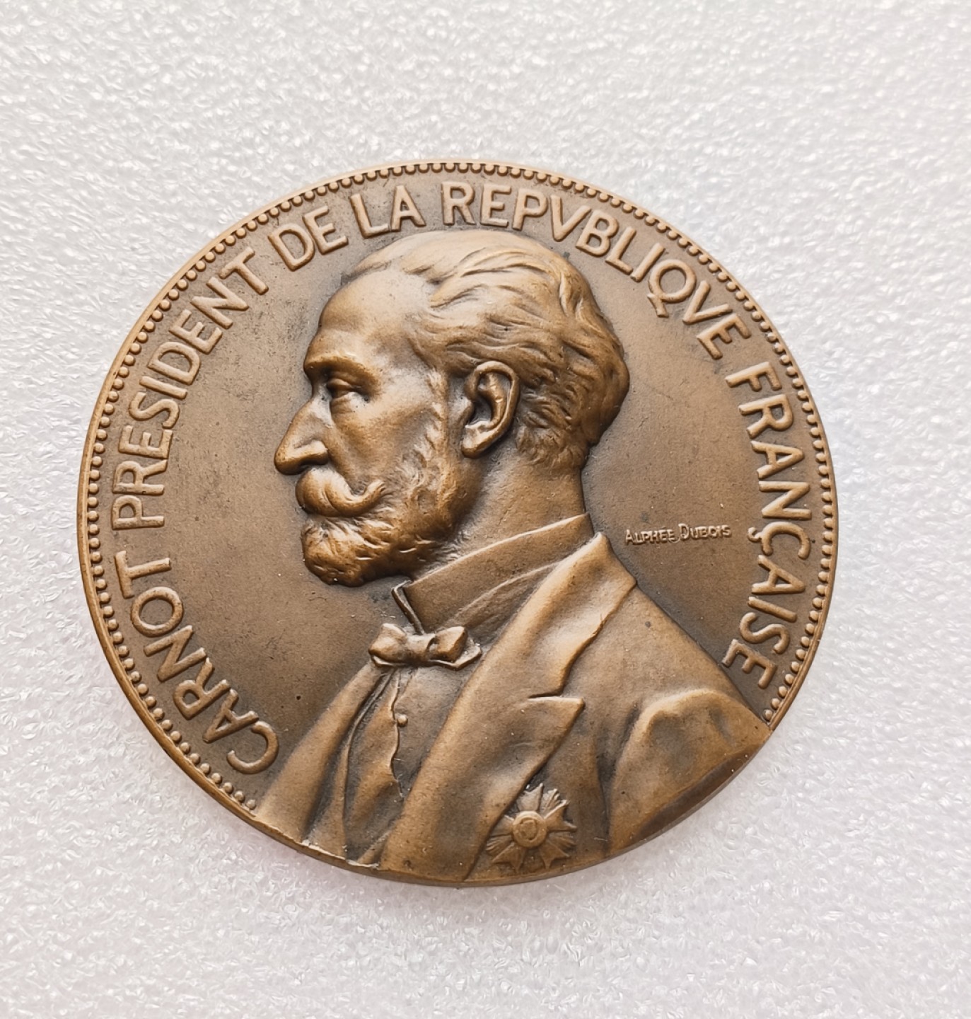 瓶子🏺第79期拍卖会 1887年法国总统卡诺纪念铜章直径68mm重量125g