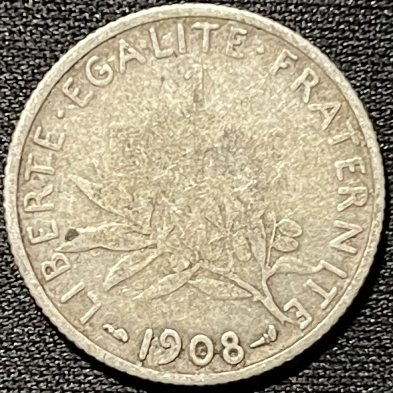 紫瑗钱币——第262期拍卖 法国 1908年 播种女神 1法郎 5克 0.835银