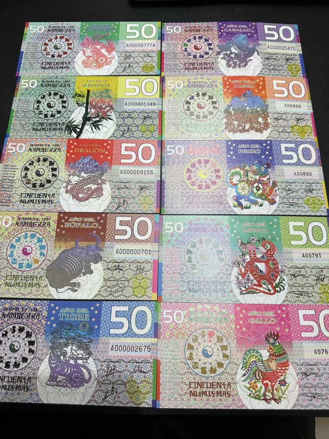《外钞收藏家》第二百四十一期 堪培拉岛 12生肖大全套 全新UNC