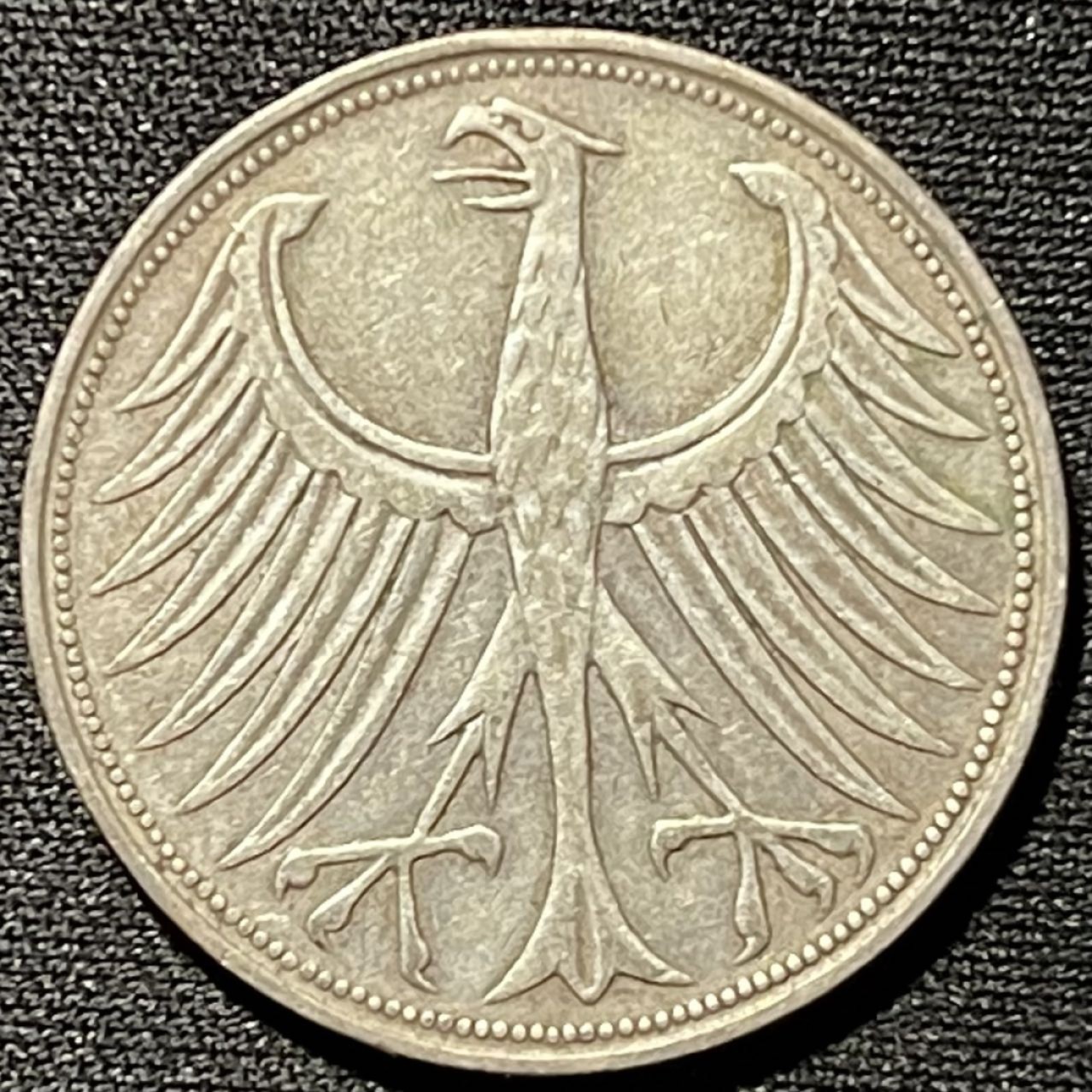 紫瑗钱币——第262期拍卖 联邦德国 1951年 D厂 流通 5马克 11.2 0.625银