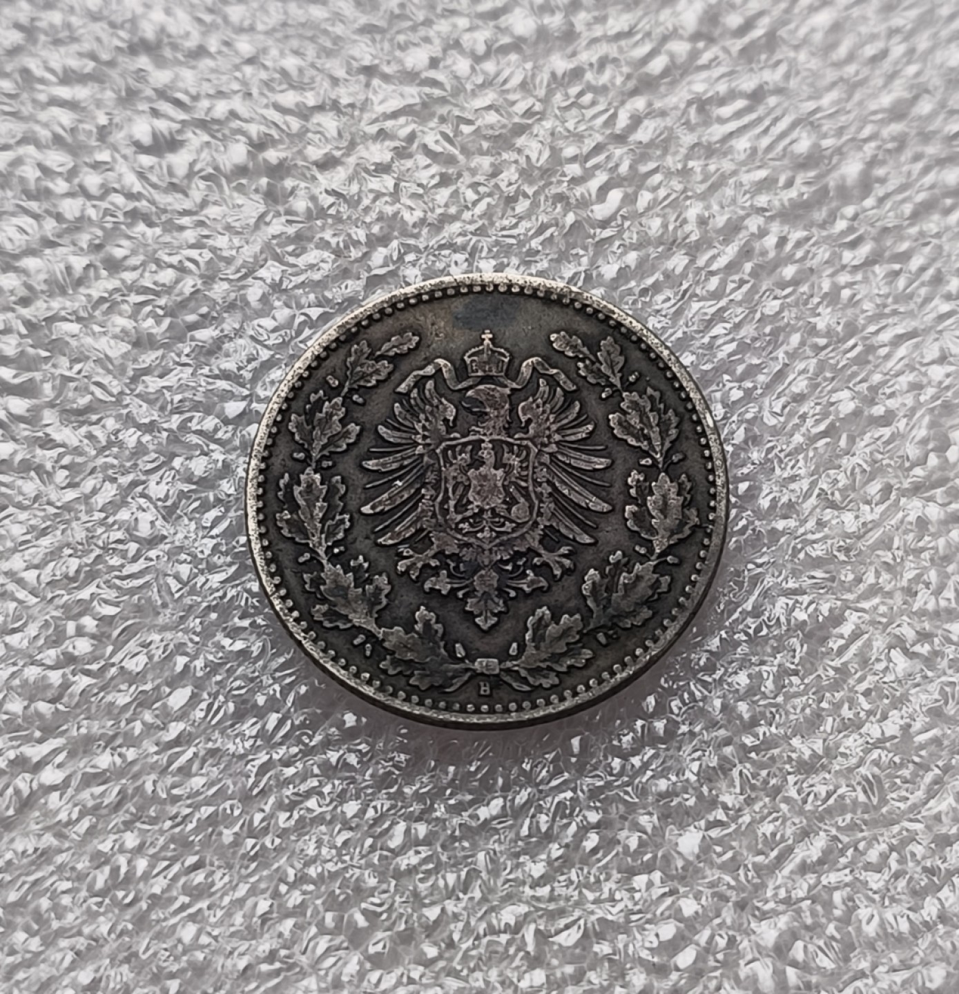 瓶子🏺第79期拍卖会 稀少1877年德国短翅花环50芬尼（比1/2马克少见的多）