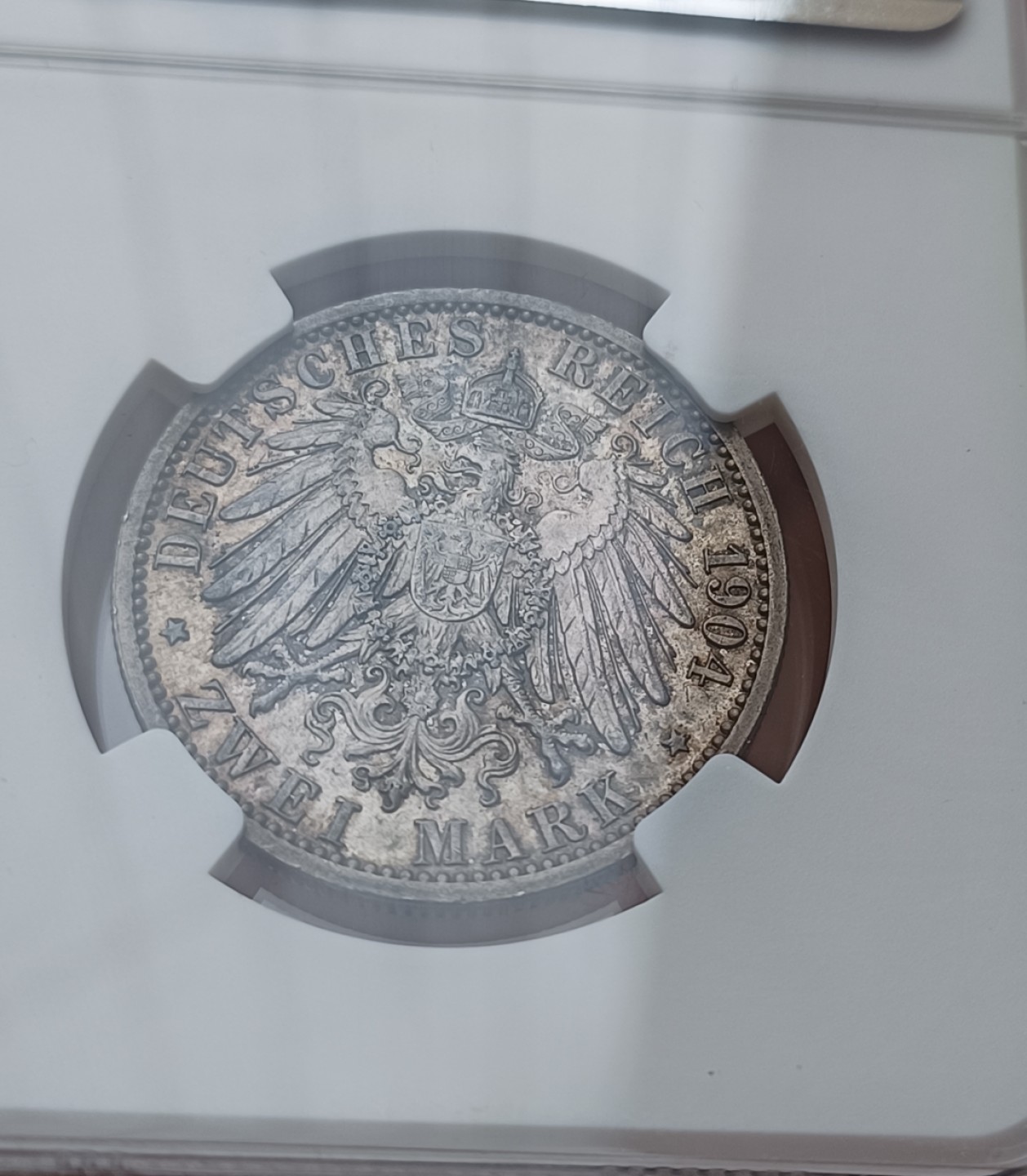 瓶子🏺第79期拍卖会 德意志黑森达姆施塔特1904年2马克银币NGC MS63