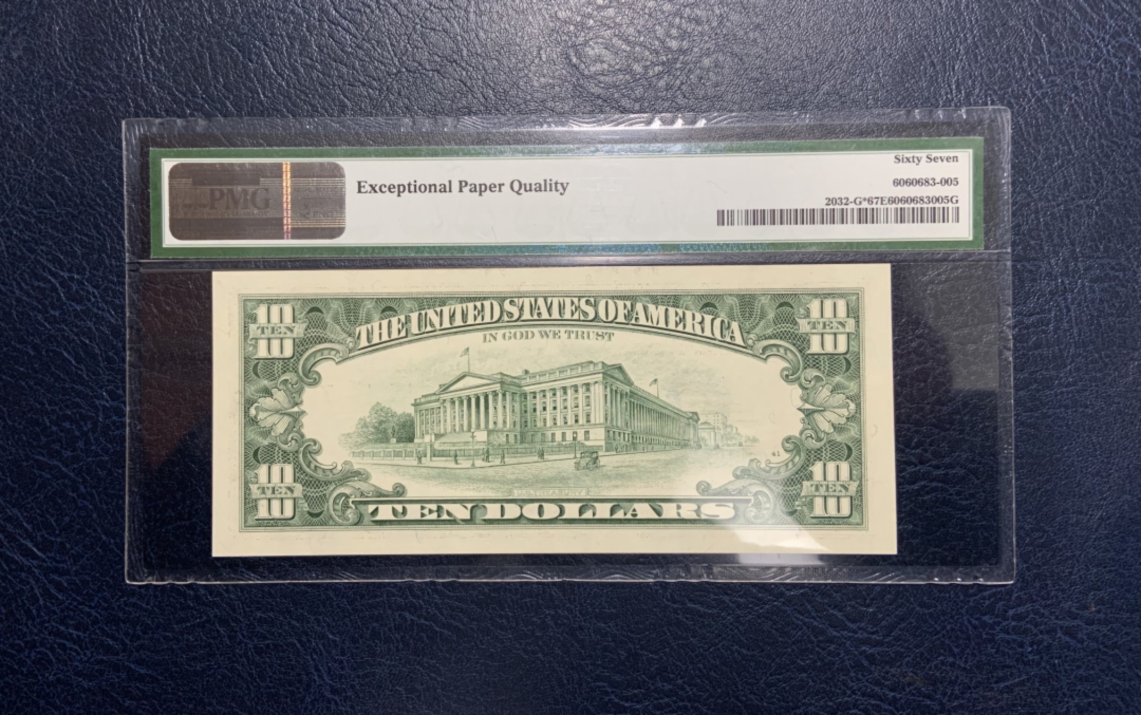 收藏联盟Quantum Auction 第233期拍卖 美国联邦储备券1995年10元 PMG67 星补号