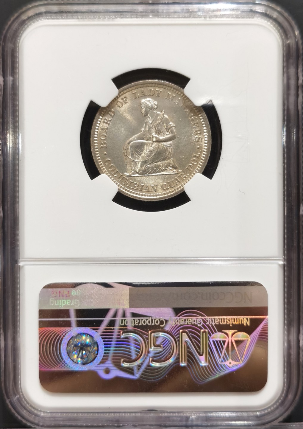 博洋堂世界钱币拍卖第016期（全场包邮） NGC MS63 美国1893年伊莎贝拉25美分 美国发行的所有25美分纪念币中唯一没有进入市场流通的一种 两面淡金彩 非常舒服的一枚