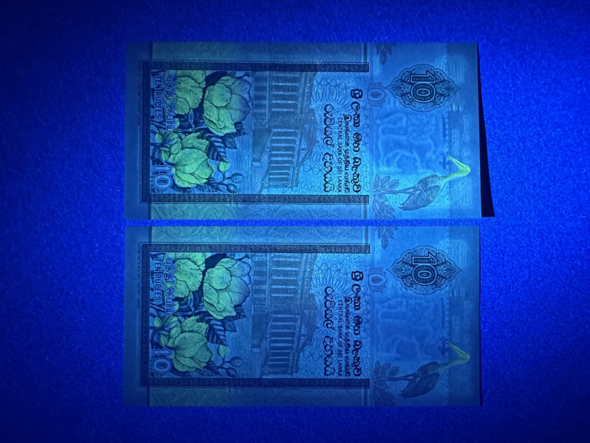 《张总收藏》90期——浓缩外币精品场 斯里兰卡10卢比2张 UNC 2006年 连号2张