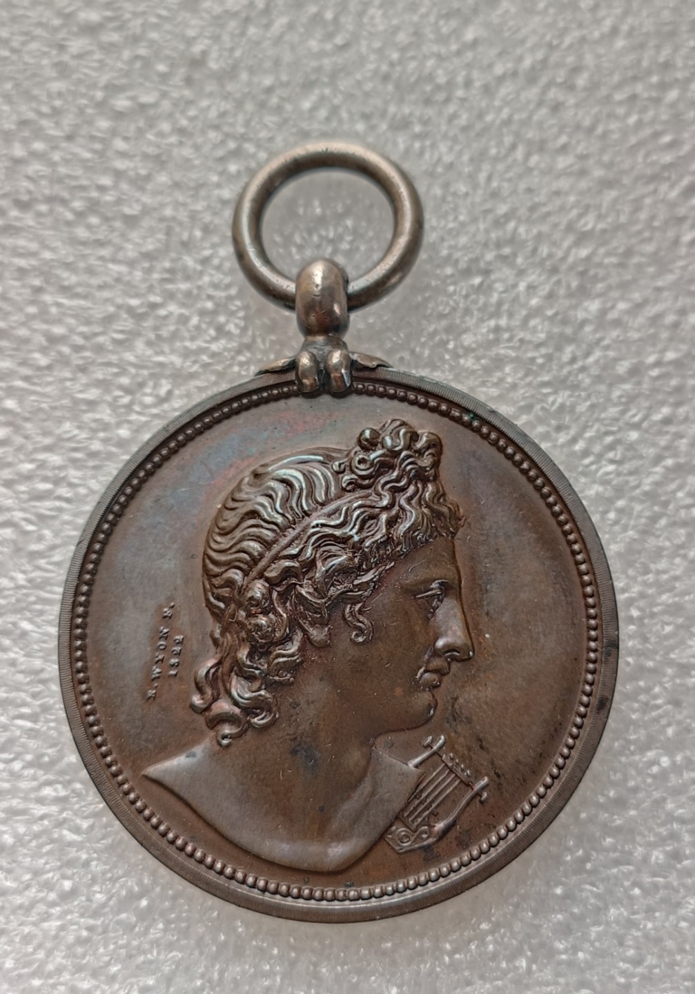 瓶子🏺第79期拍卖会 1886年英国皇家音乐学院铜章（原盒）直径40mm重量37.2g