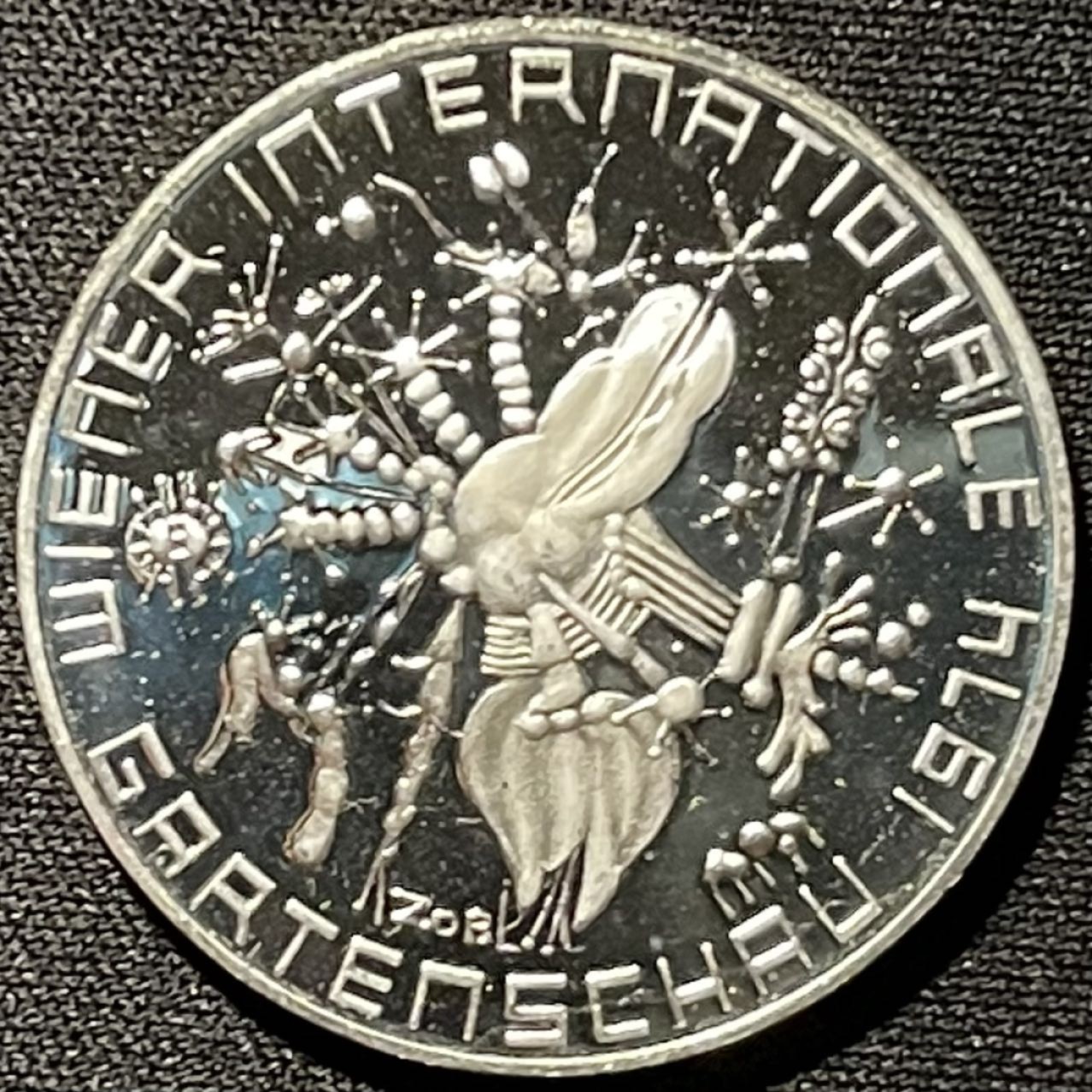 紫瑗钱币——第262期拍卖 奥地利 1974年 维也纳国际花卉展 50先令 20克 0.64银 精制