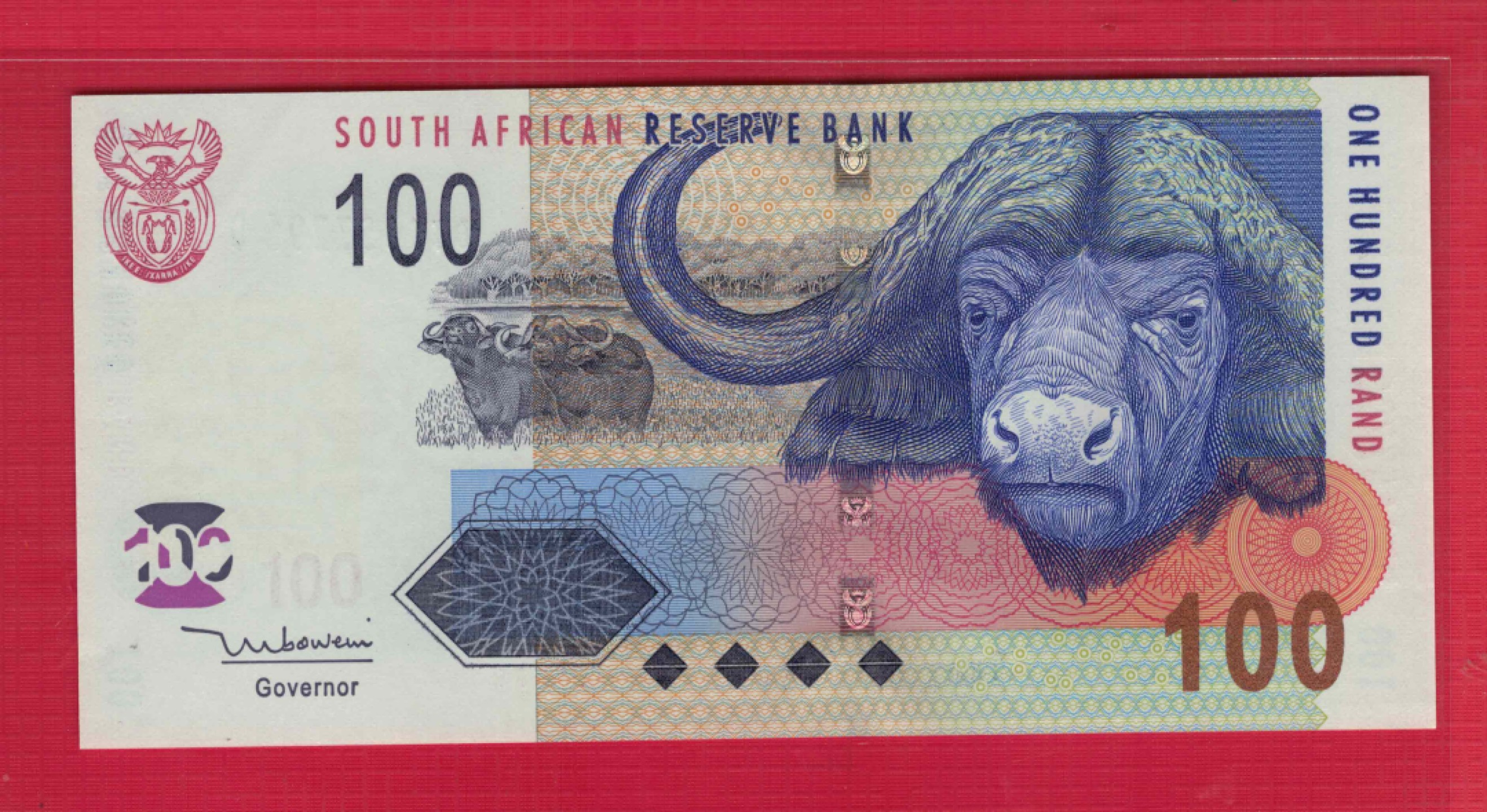 南非100兰特 2005年 P-131a 非洲纸币 实物图 UNC