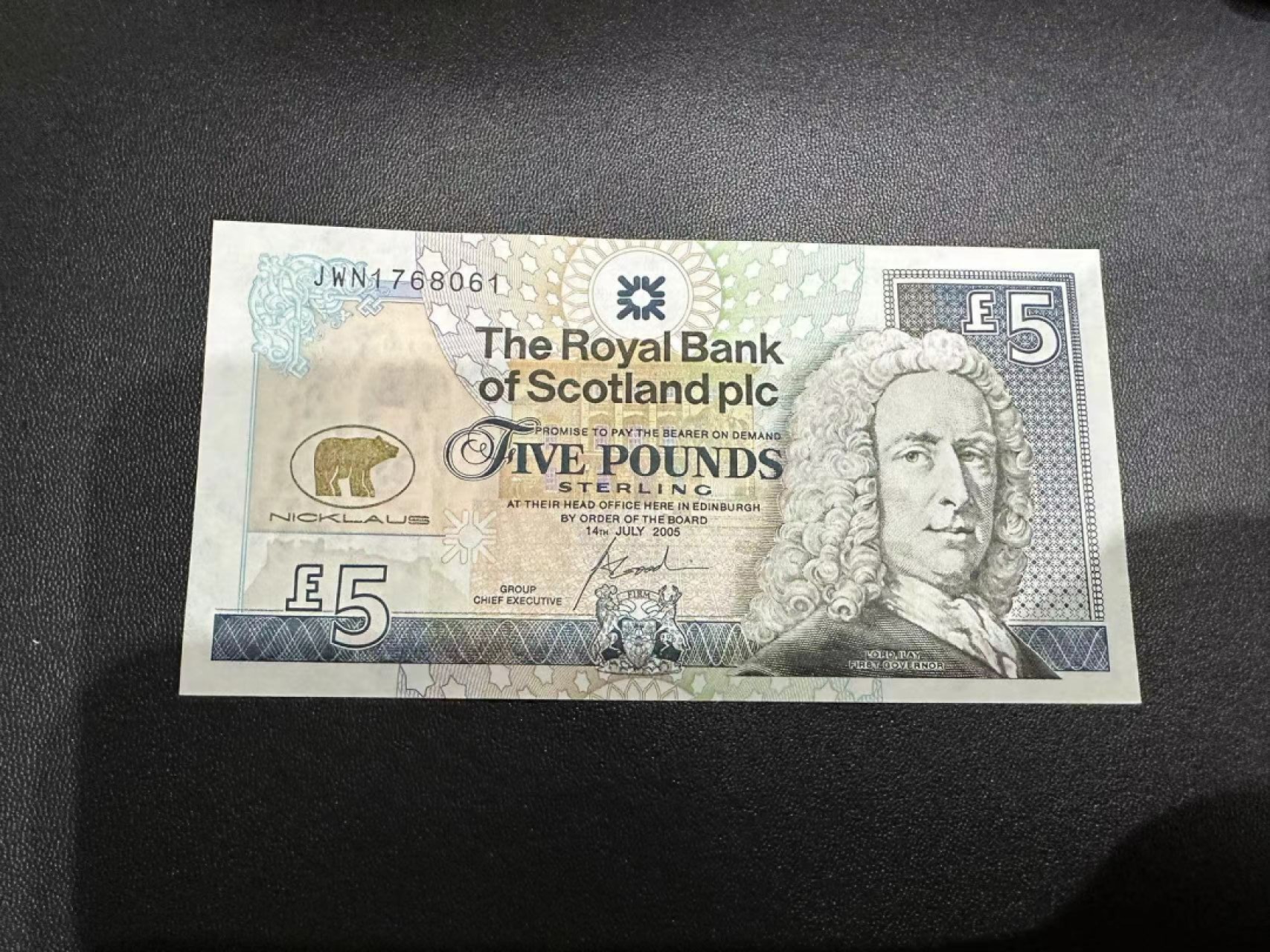《外钞收藏家》第二百四十一期 2005年苏格兰5镑 纪念钞 全新UNC