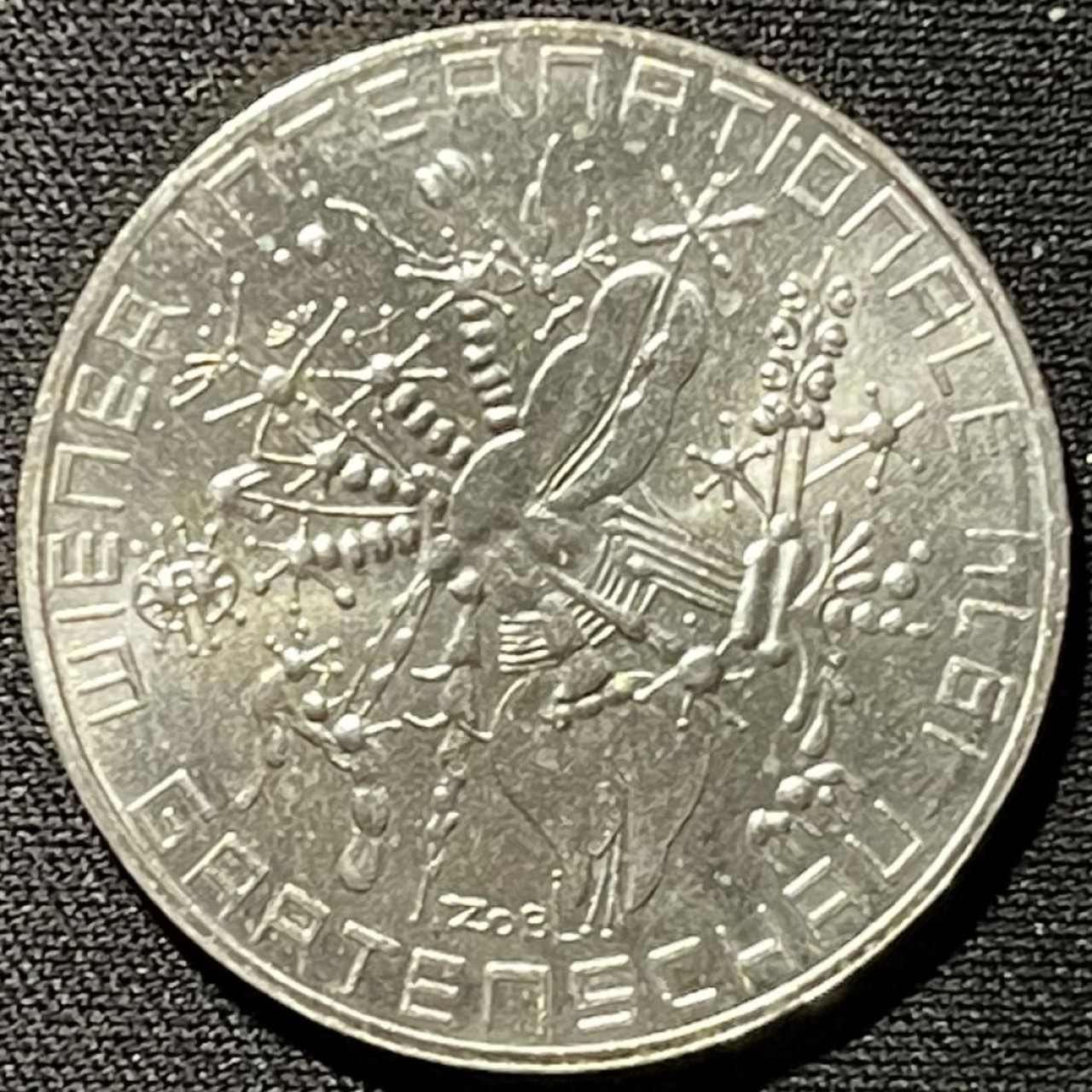 紫瑗钱币——第317期拍卖 奥地利 1974年 维也纳国际花卉展 50先令 20克 0.64银 UNC