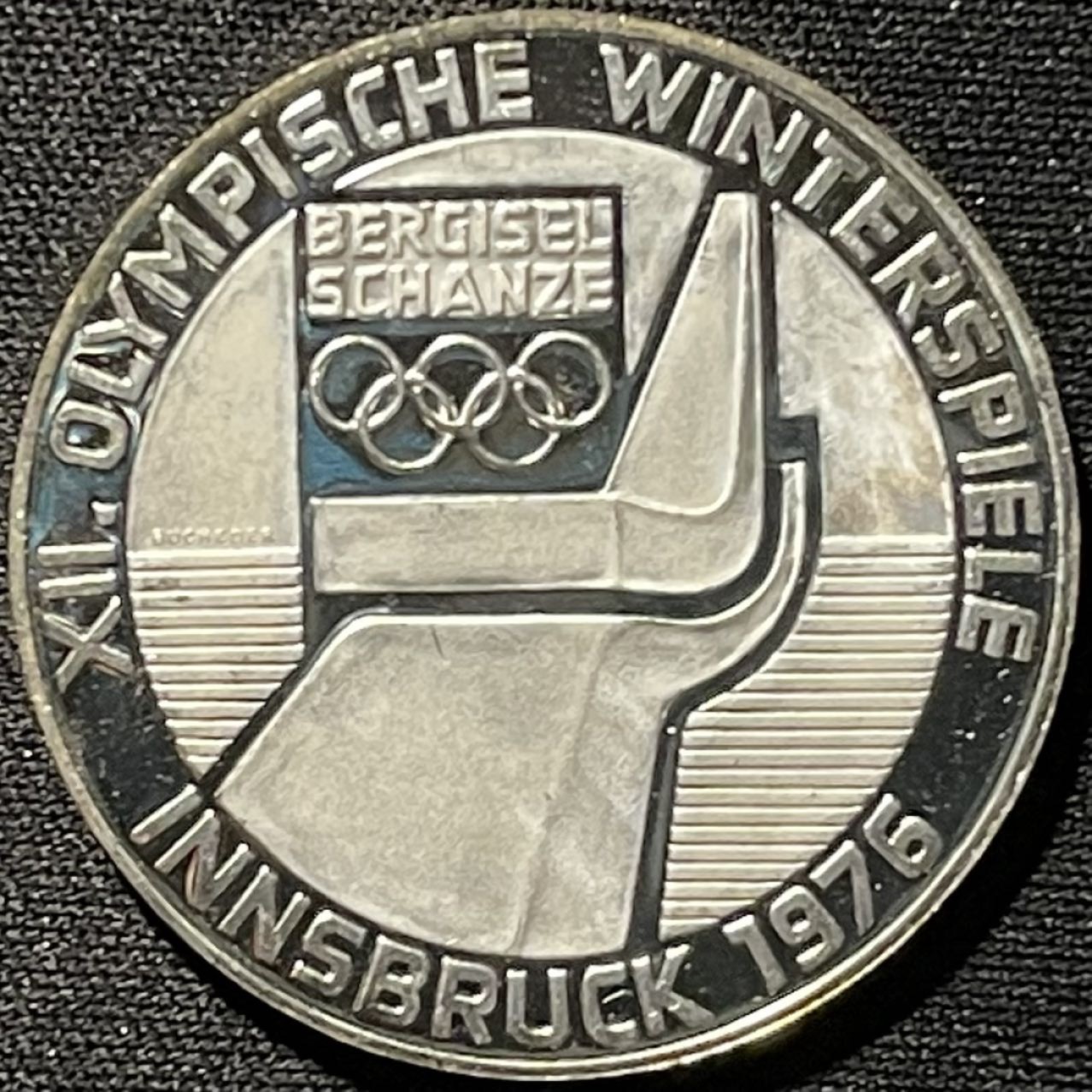 紫瑗钱币——第262期拍卖 奥地利 1976年 因斯布鲁克冬奥运 会标 100先令 24克 0.64银 精制