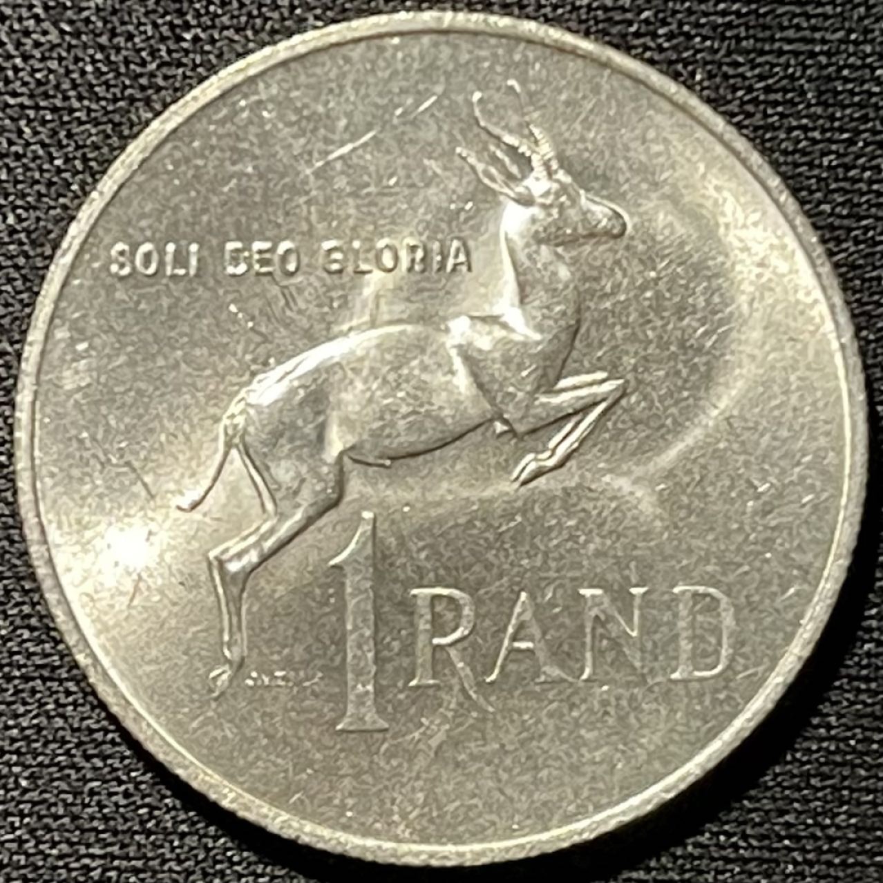 紫瑗钱币——第317期拍卖 南非 1967年 总统维沃尔德 1兰特 15克 0.8银 UNC