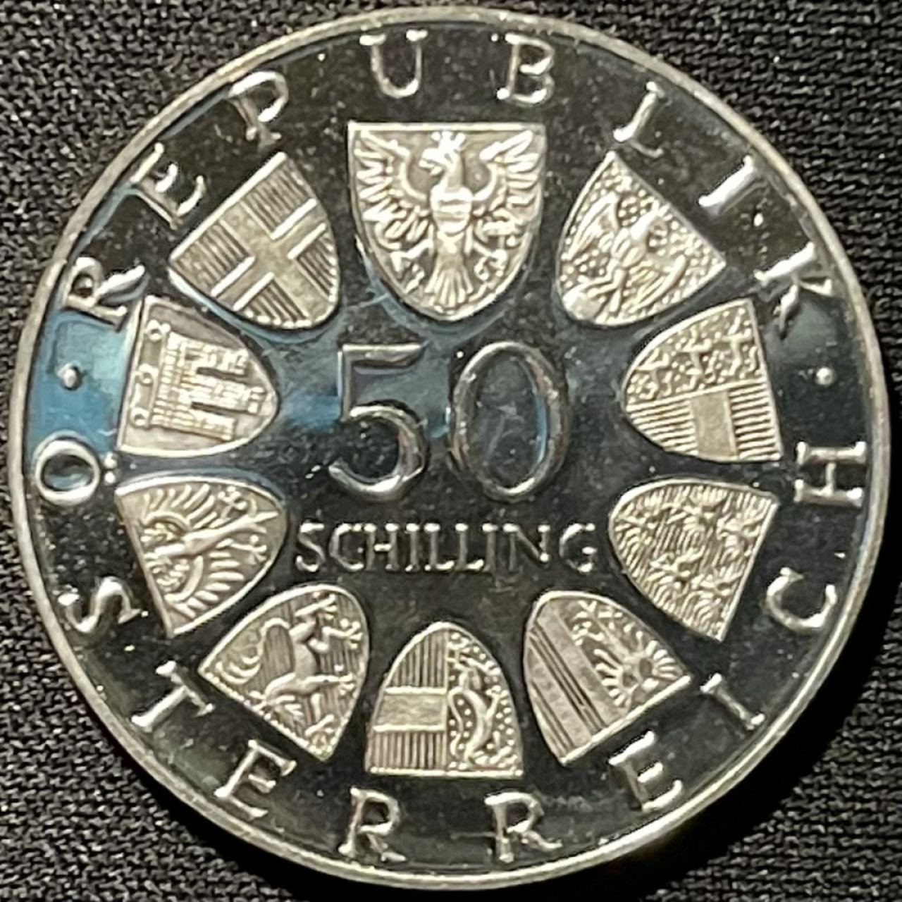 紫瑗钱币——第262期拍卖 奥地利 1974年 维也纳国际花卉展 50先令 20克 0.64银 精制